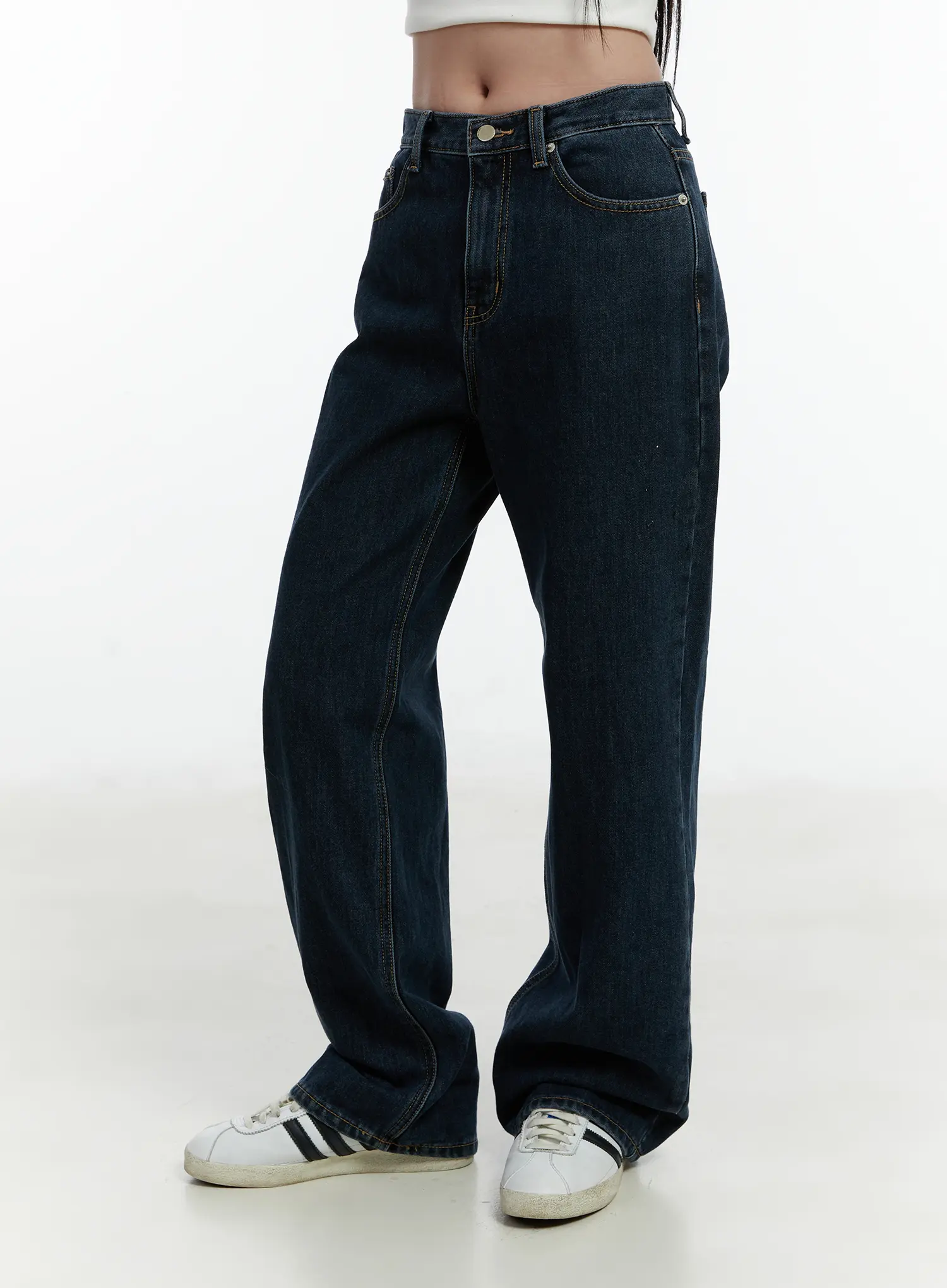 Rylee Fleece-Lined Wide-Leg Jeans CD523 - Image 7