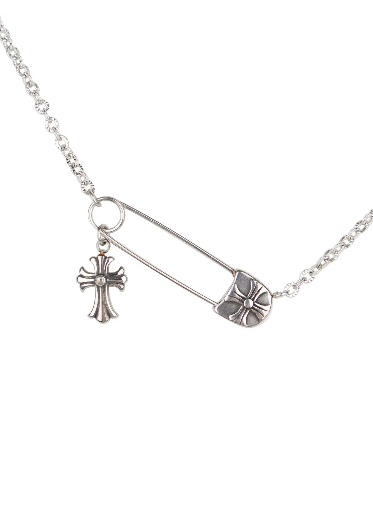Safety Pin Necklace CO503 - Image 6