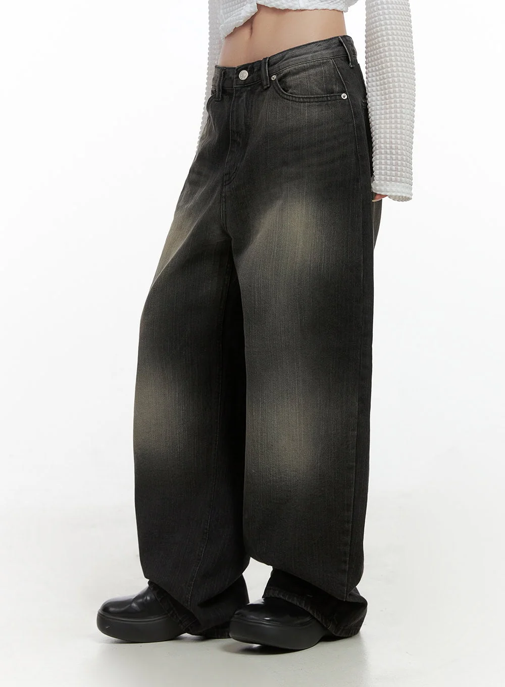 Sage Back-Buttoned Wide Pants CS430 - Image 3