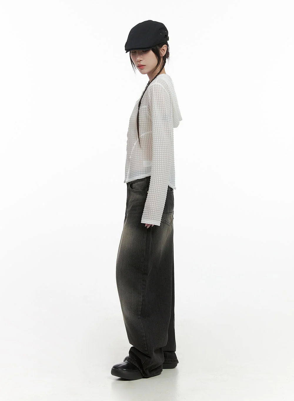 Sage Back-Buttoned Wide Pants CS430 - Image 4