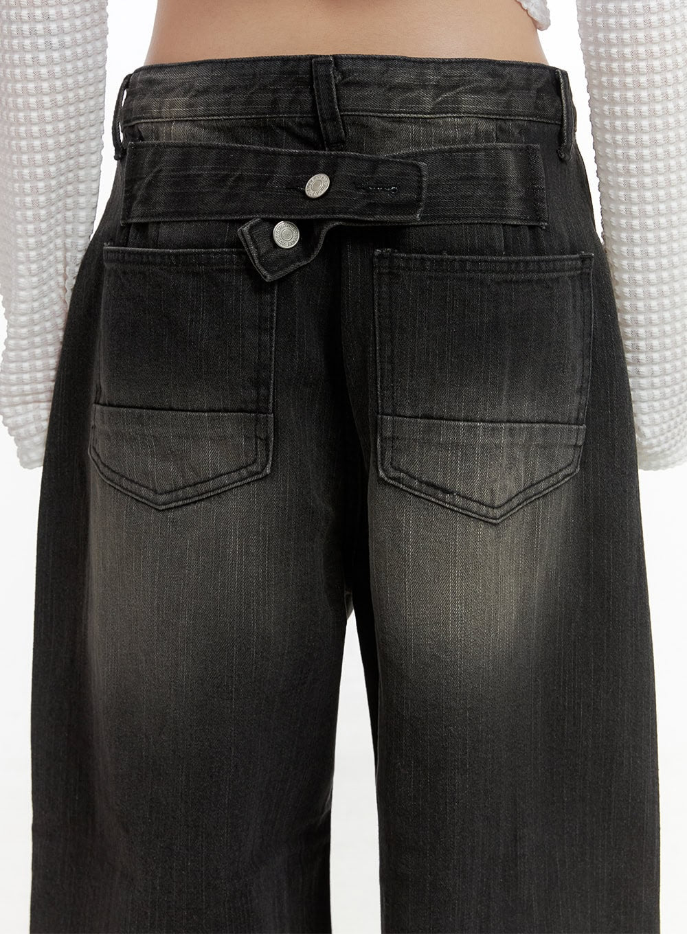 Sage Back-Buttoned Wide Pants CS430 - Image 5