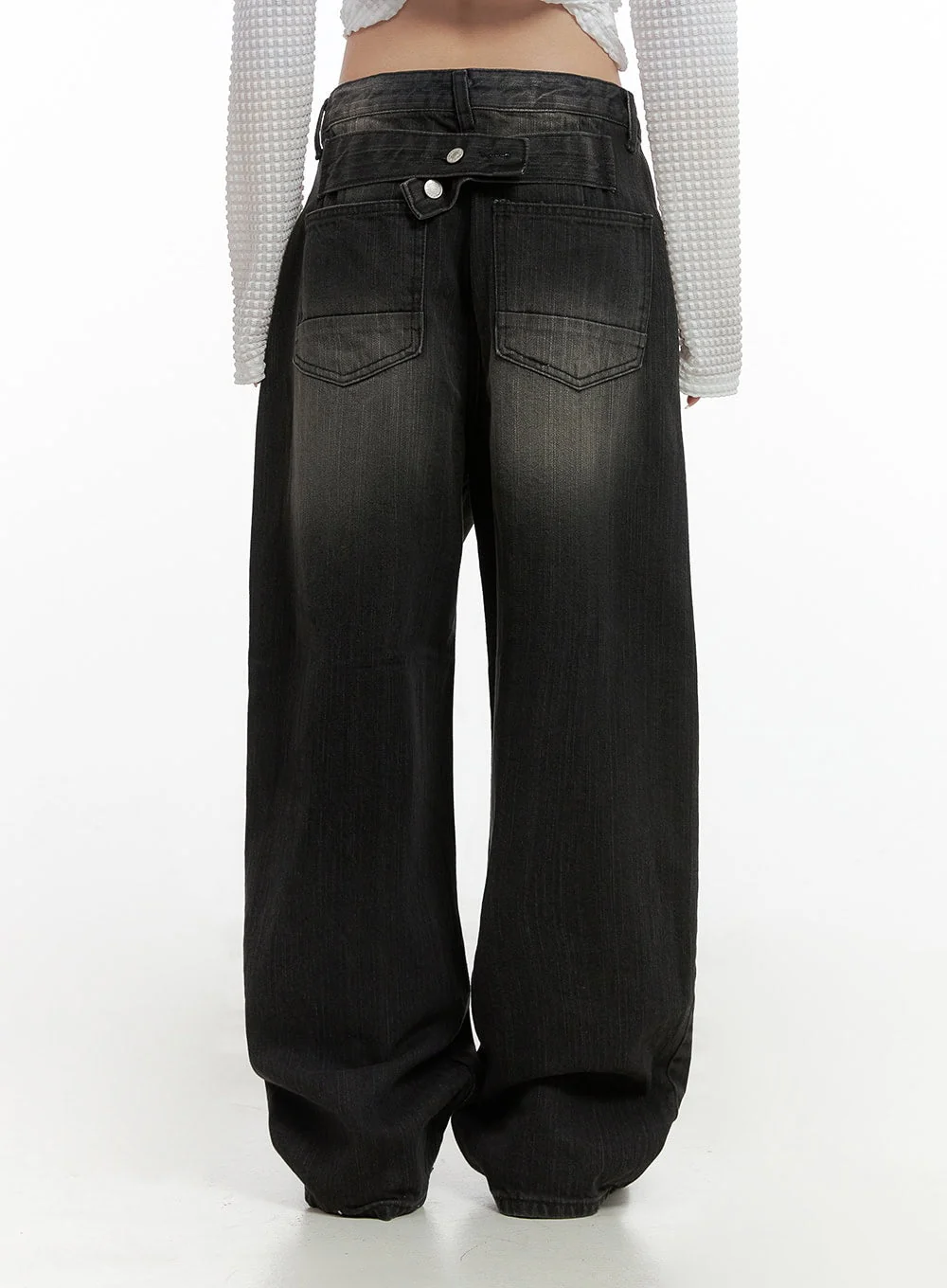 Sage Back-Buttoned Wide Pants CS430 - Image 6