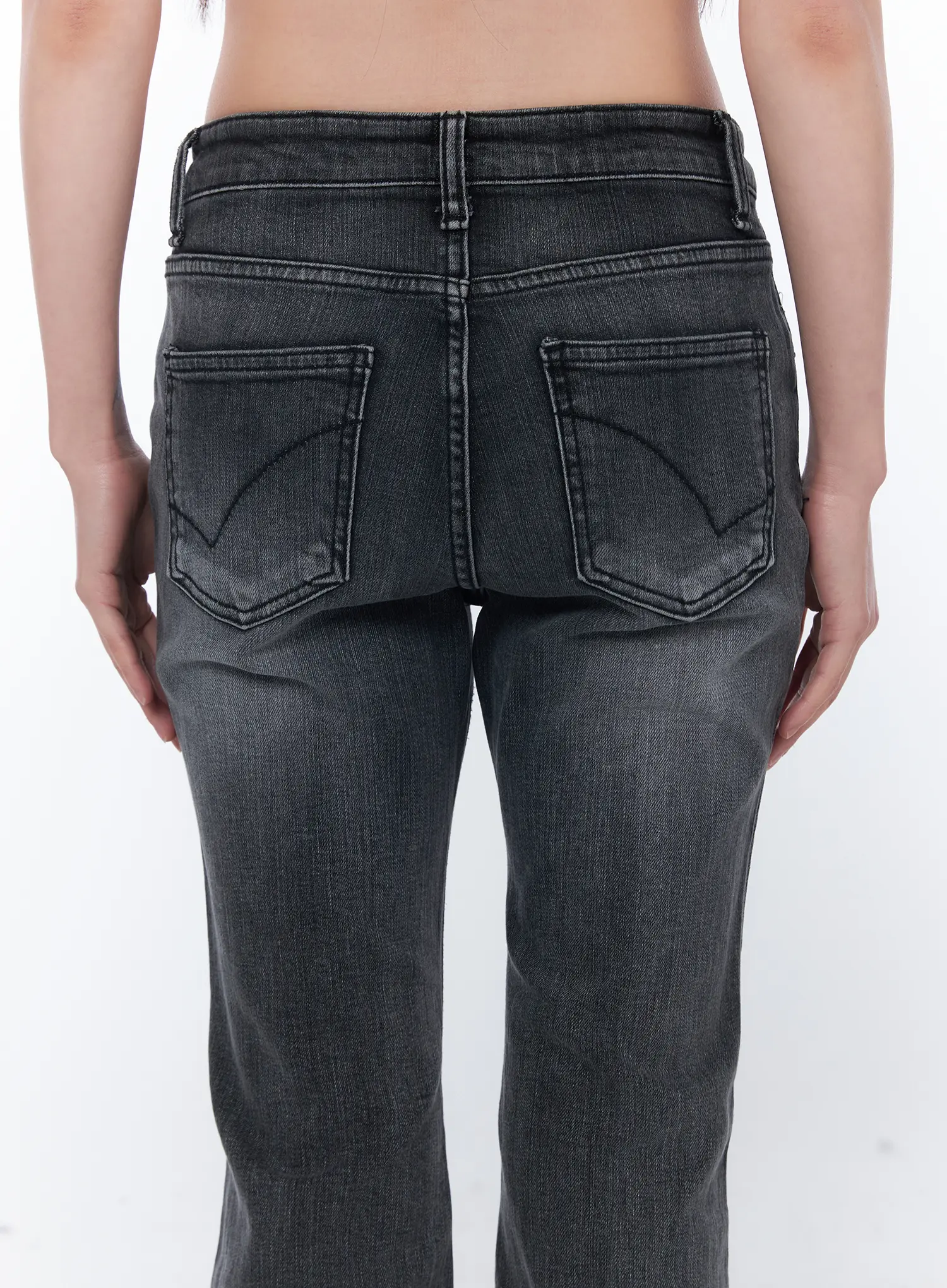 Salem Vintage Wash Low Rise Bootcut Jeans CA530 - Image 6