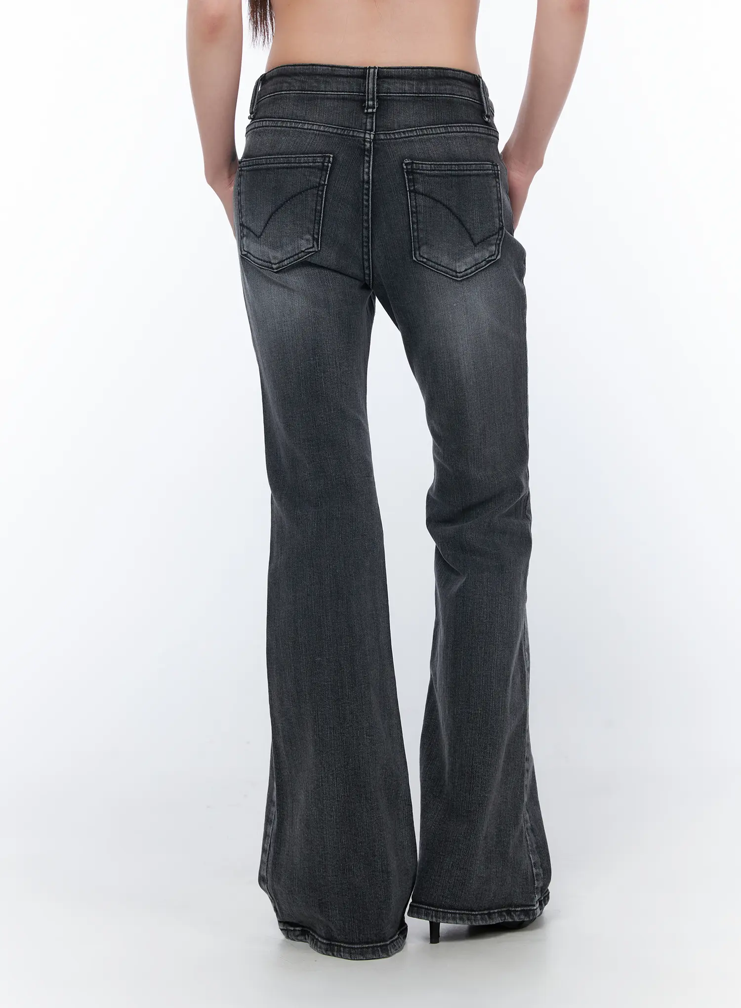 Salem Vintage Wash Low Rise Bootcut Jeans CA530 - Image 7