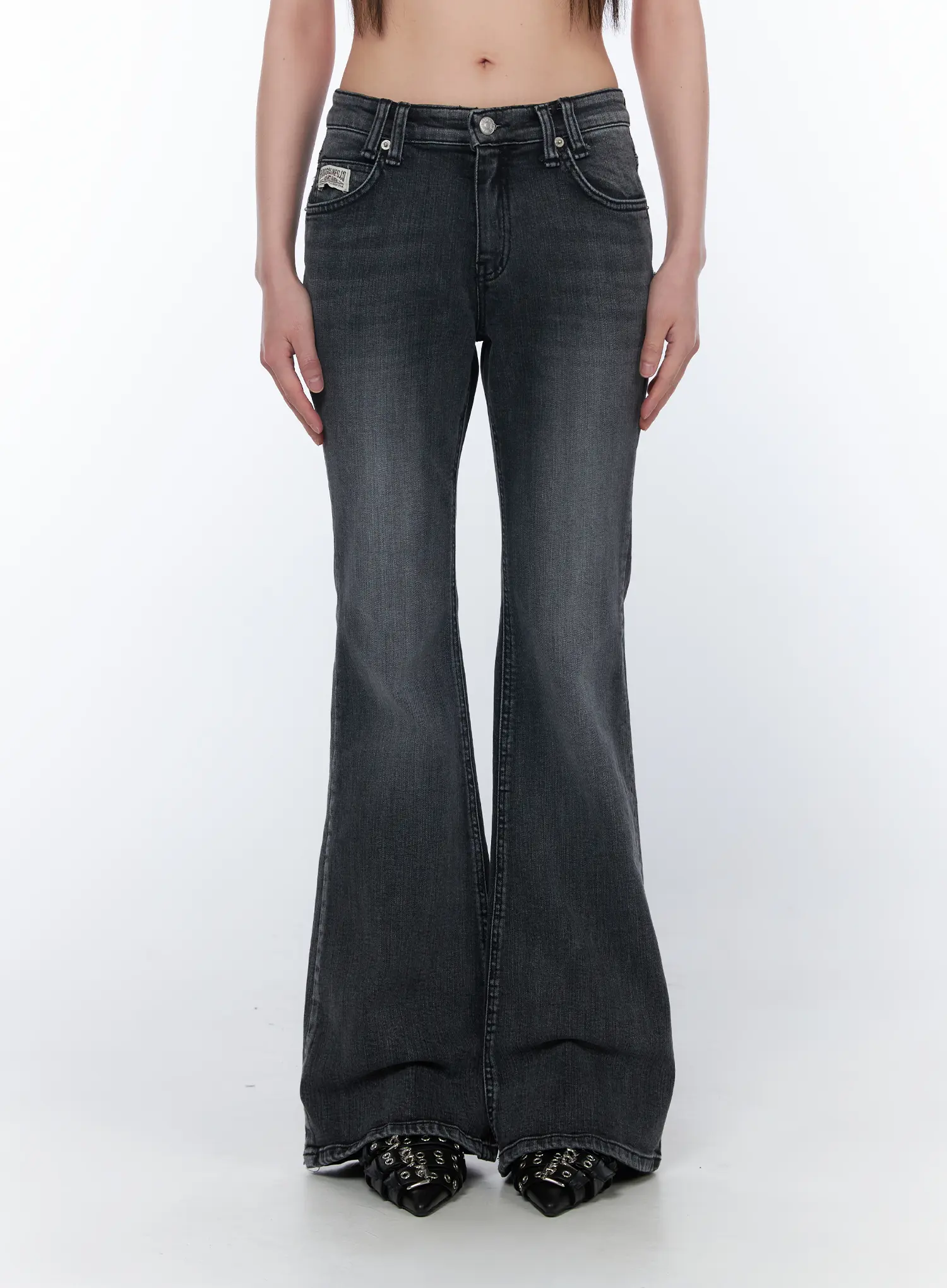 Salem Vintage Wash Low Rise Bootcut Jeans CA530 - Image 9