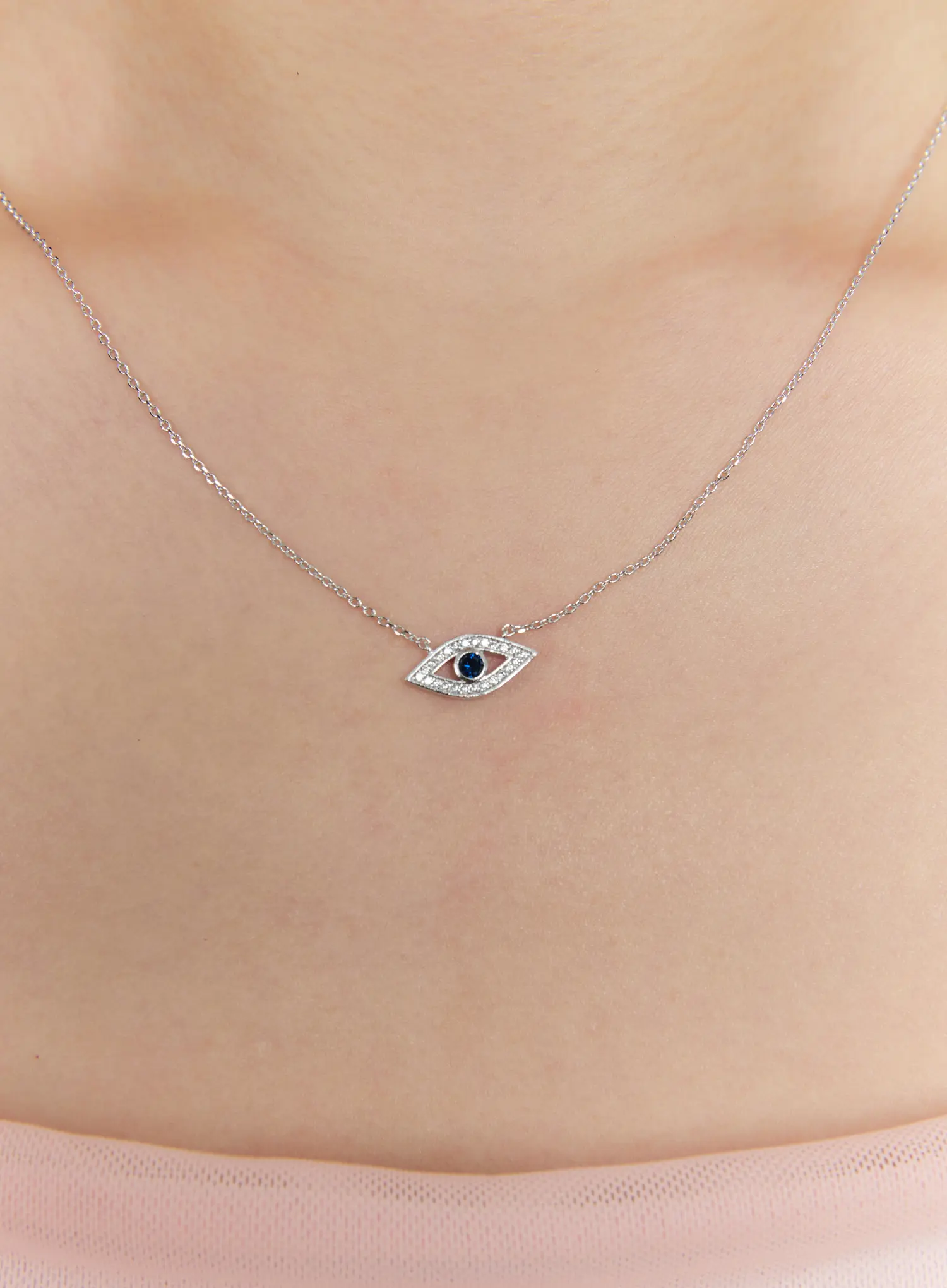 Sapphire Gaze Necklace IS517 - Image 3