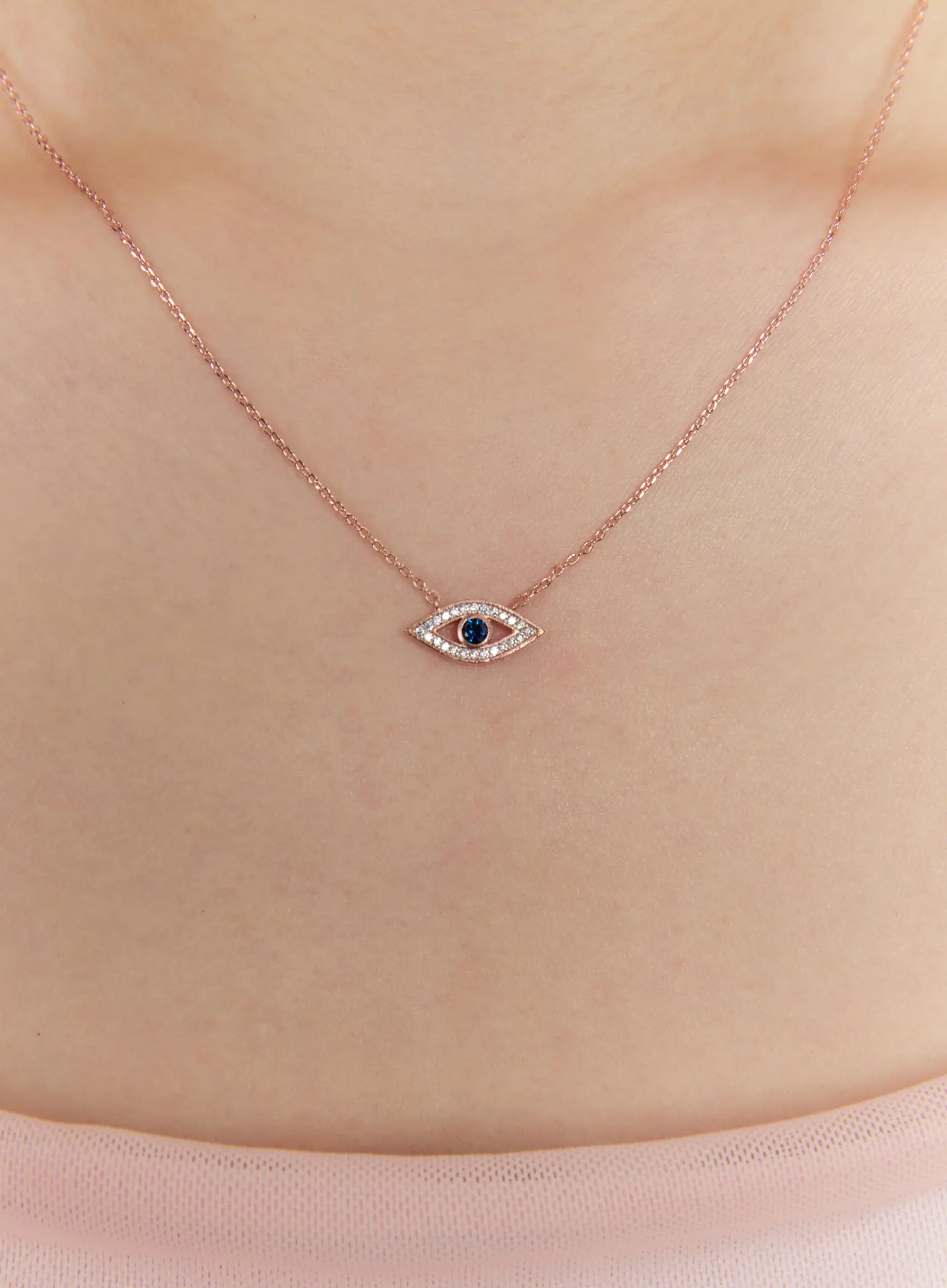 Sapphire Gaze Necklace IS517 - Image 5