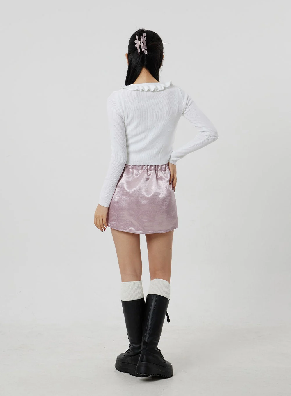 Satin Mini Skirt CJ330 - Image 12