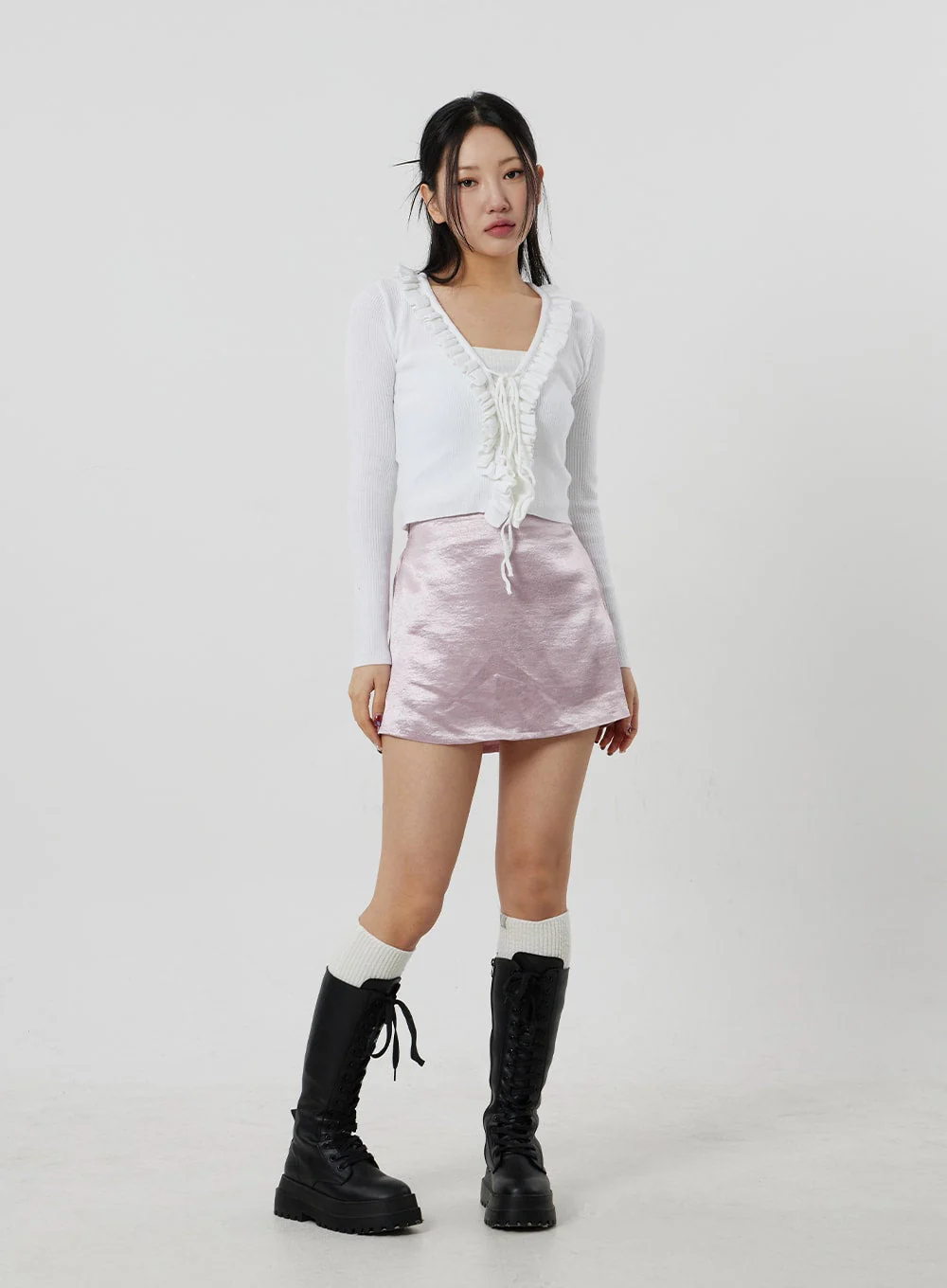 Satin Mini Skirt CJ330 - Image 3