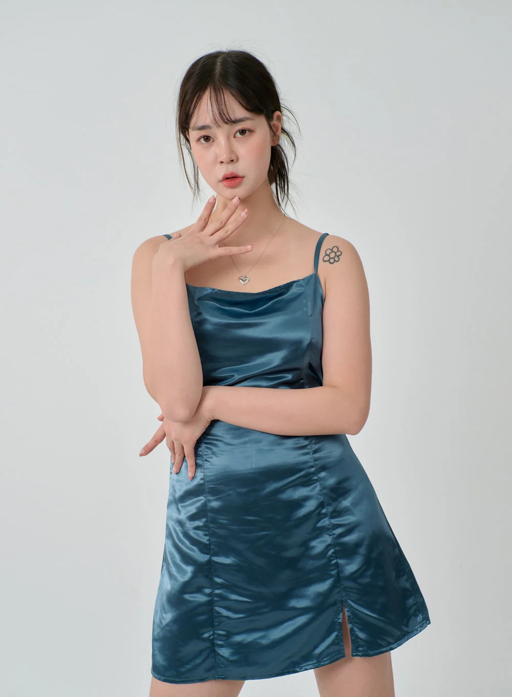 Satin Slit Sleeveless Mini Dress ID30 - Image 10