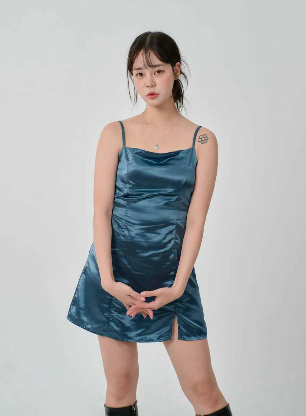 Satin Slit Sleeveless Mini Dress ID30 - Image 11