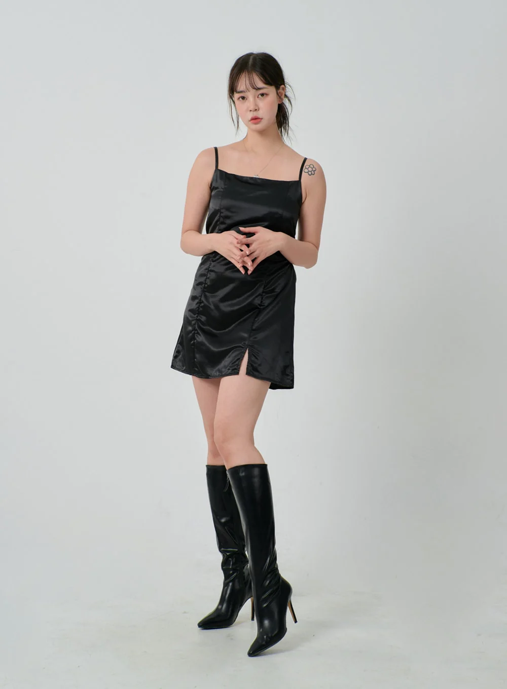 Satin Slit Sleeveless Mini Dress ID30 - Image 13
