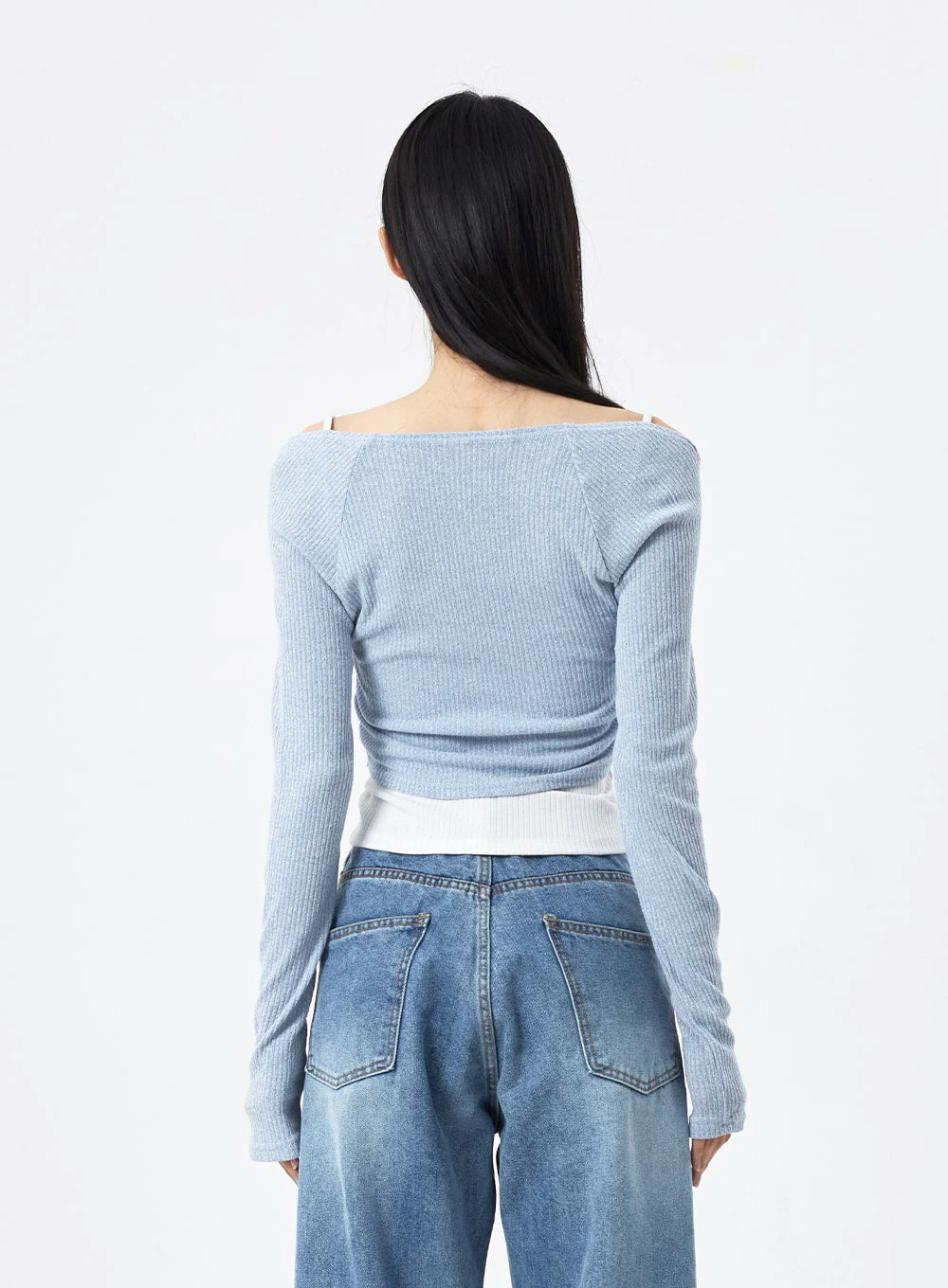 Scoop Neck Cropped Cardigan CM310 - Image 6