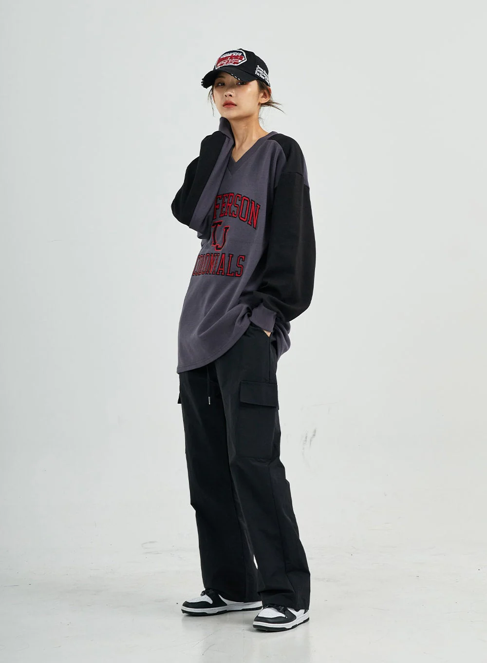Selena Nylon Cargo Wide Pants CS23