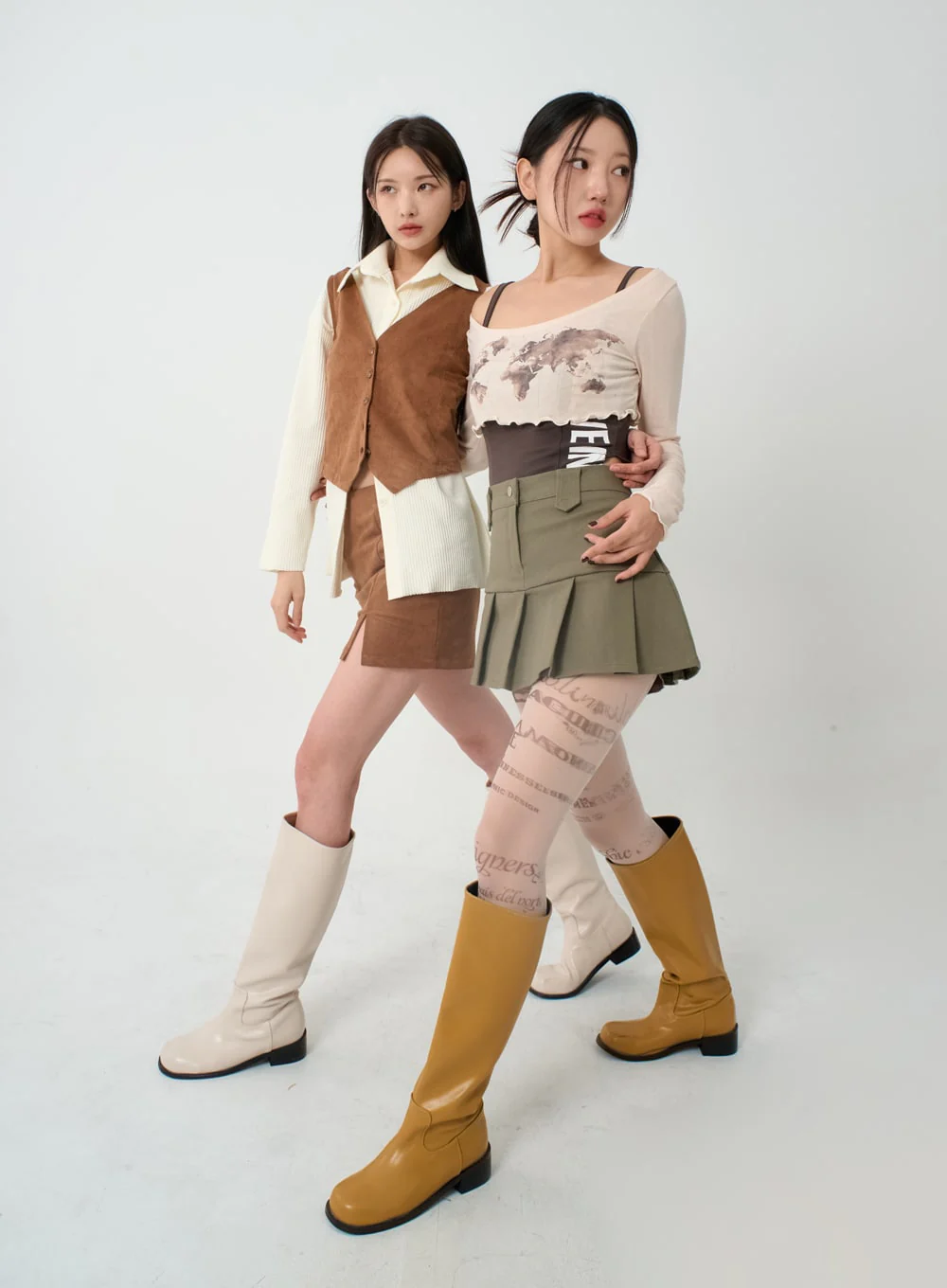 Semi Pleated Mini Skirt IO12 - Image 11