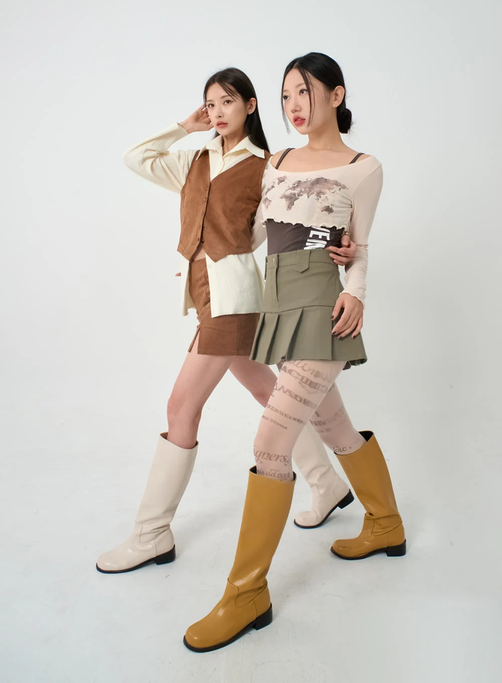 Semi Pleated Mini Skirt IO12 - Image 12