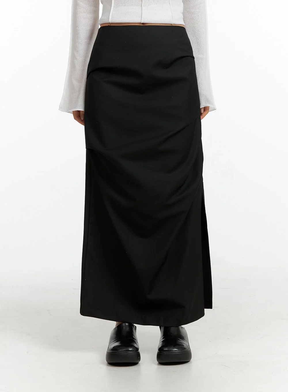 Semi-Ruched Split Maxi Skirt CF407 - Image 4