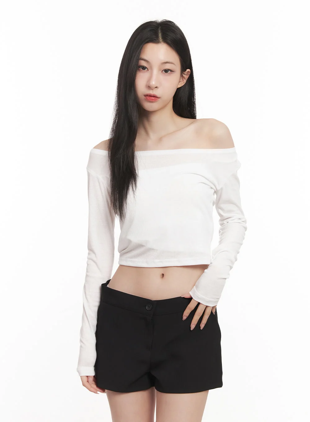 Semi-Sheer Off-Shoulder Top CM517 - Image 10