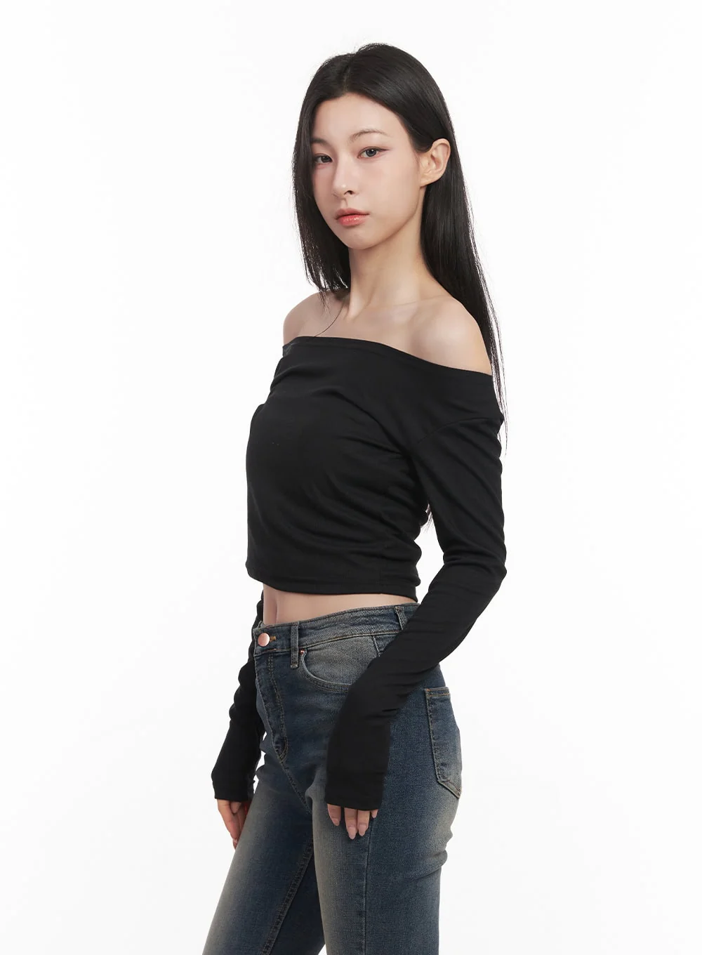 Semi-Sheer Off-Shoulder Top CM517 - Image 6