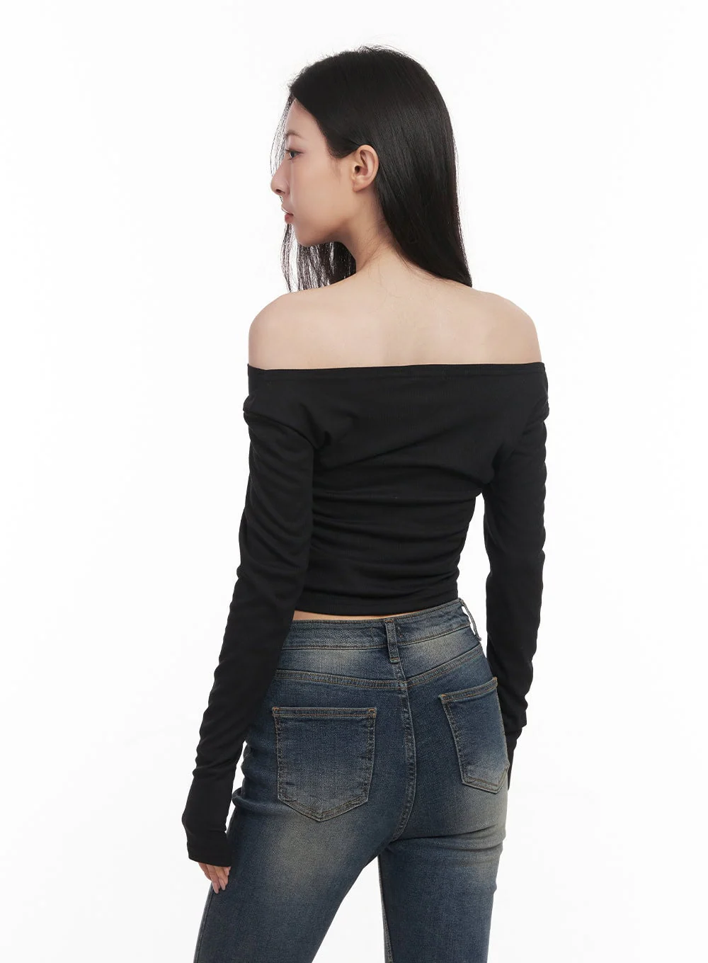 Semi-Sheer Off-Shoulder Top CM517 - Image 7