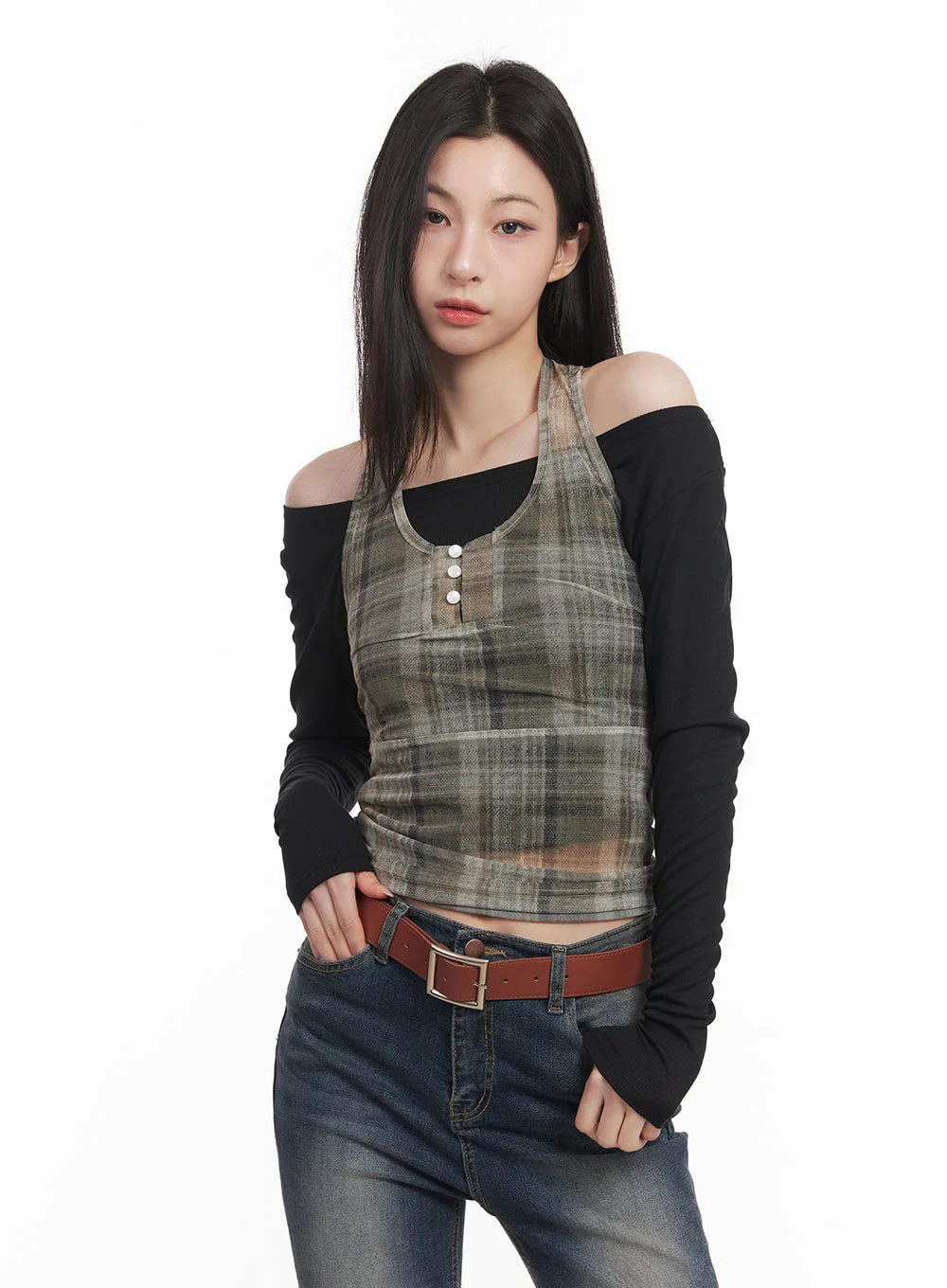 Semi-Sheer Off-Shoulder Top CM517 - Image 8