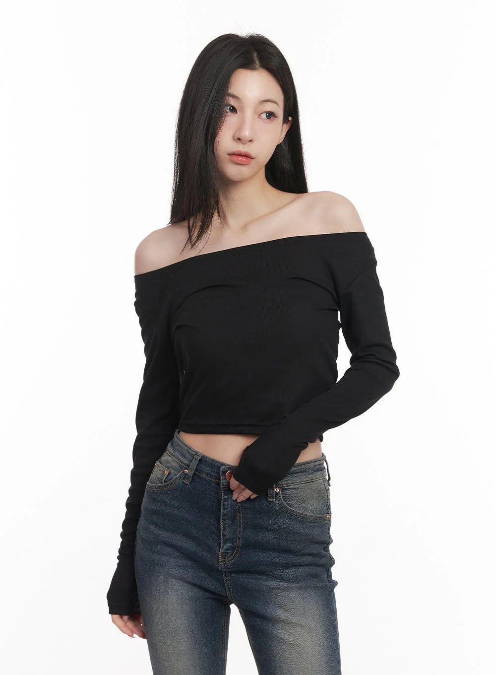Semi-Sheer Off-Shoulder Top CM517 - Image 9