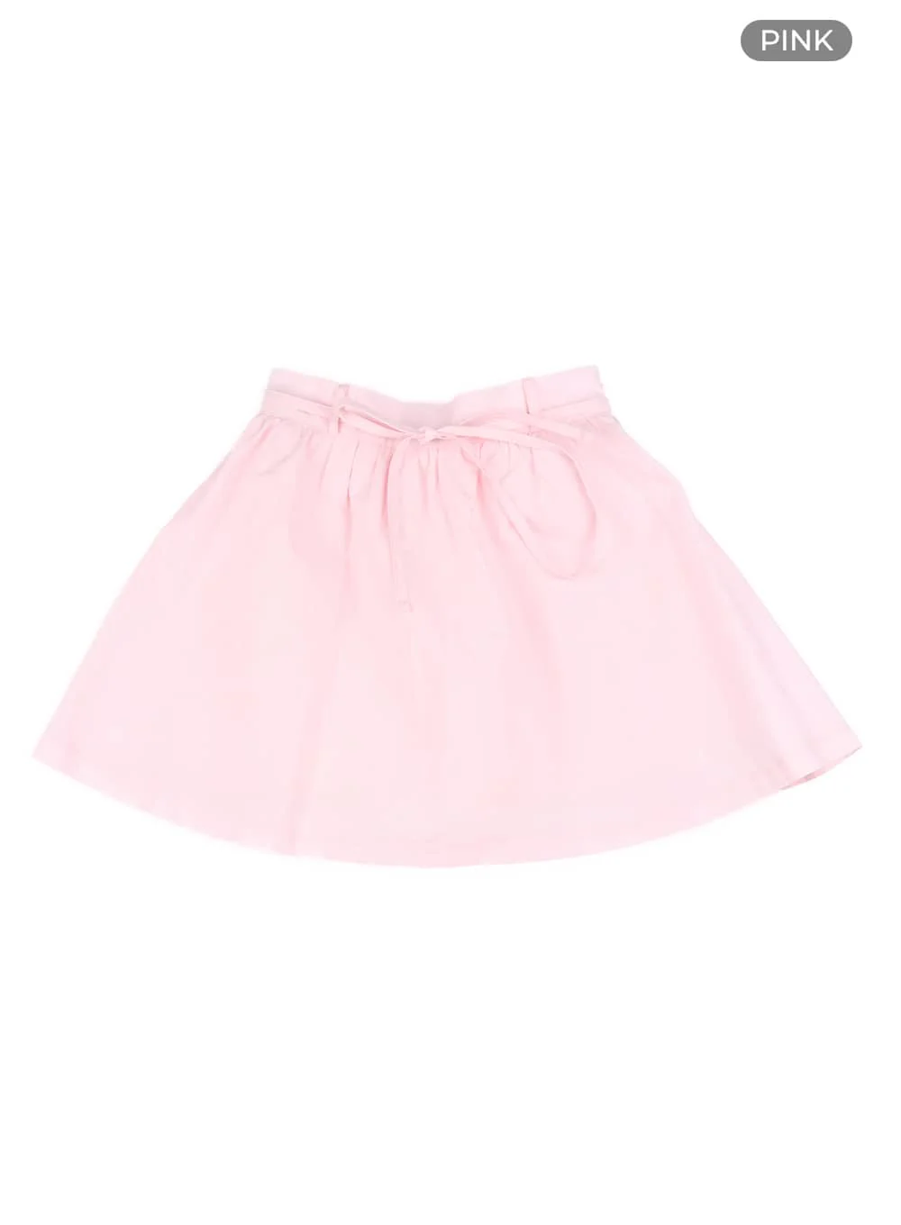 Semi-Shirred Cotton Mini Skirt OM420 - Image 11