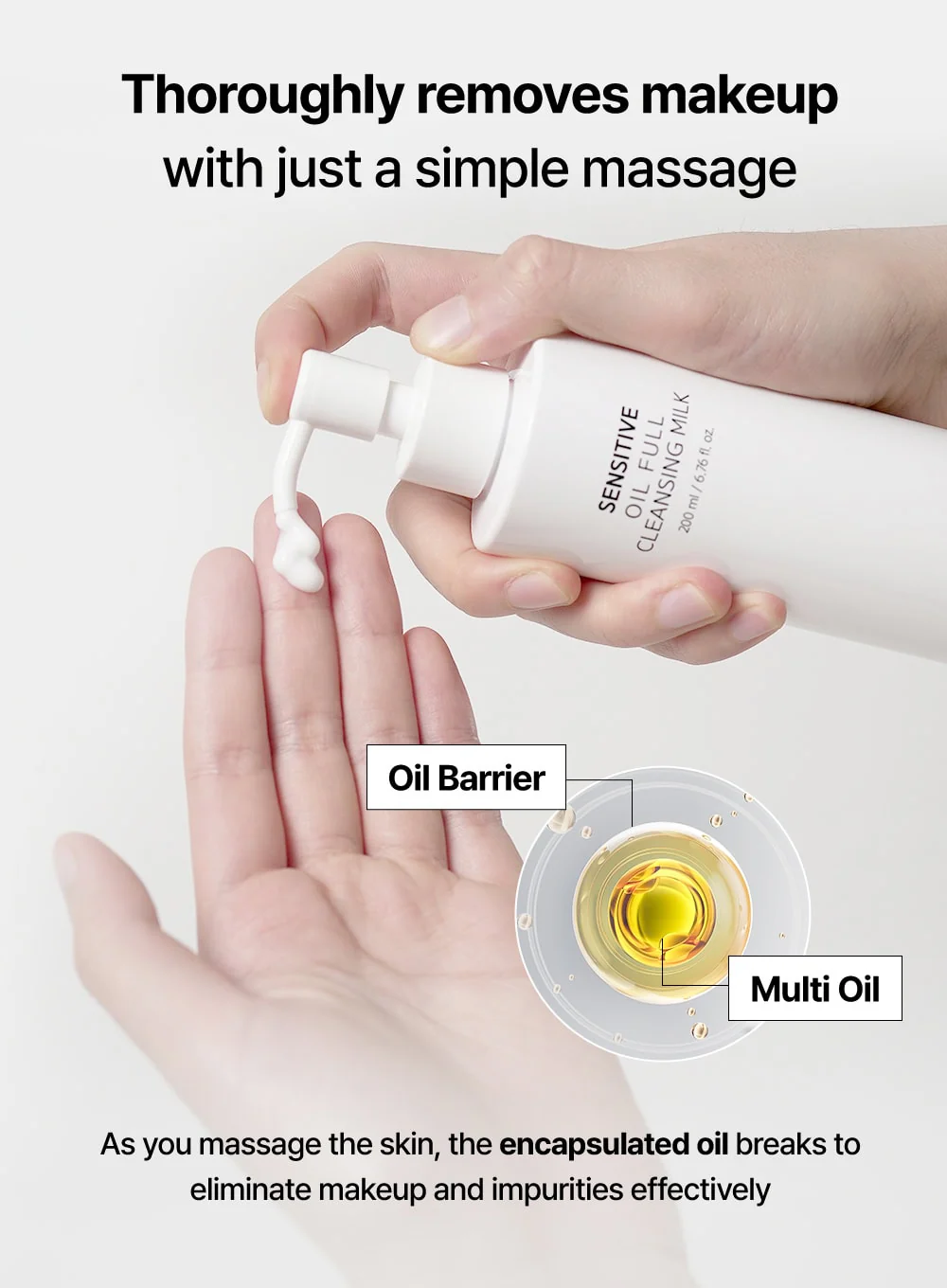 Sensitive Oil Full Cleansing Milk (200ml) - Image 10