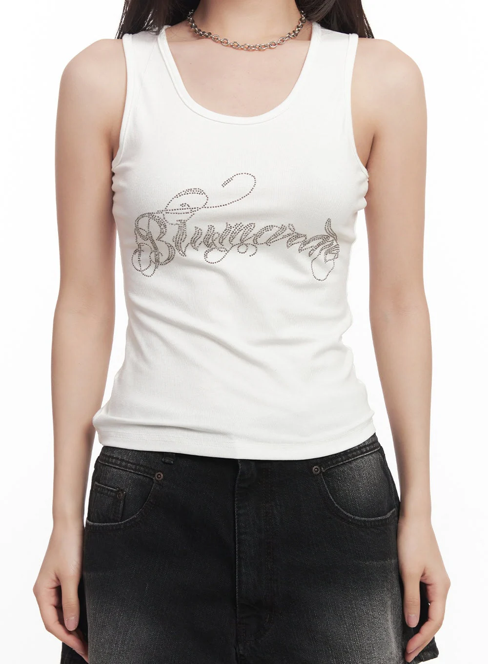 Sequin Graphic Tank Top CA529 - Image 4