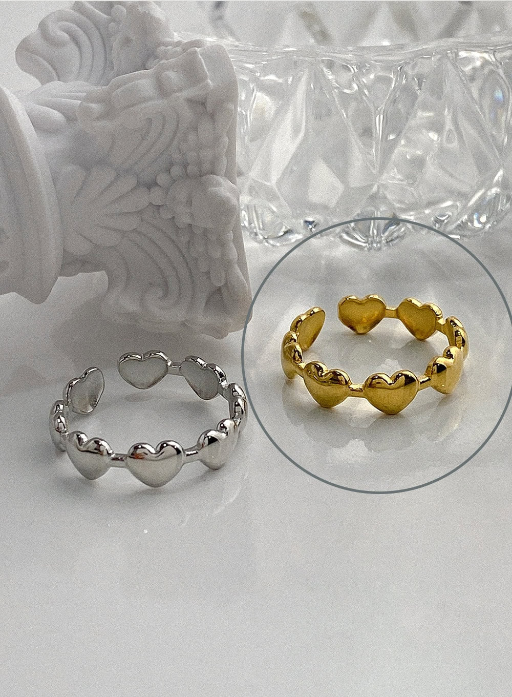 Serena Open Heartline Ring IA524 - Image 6