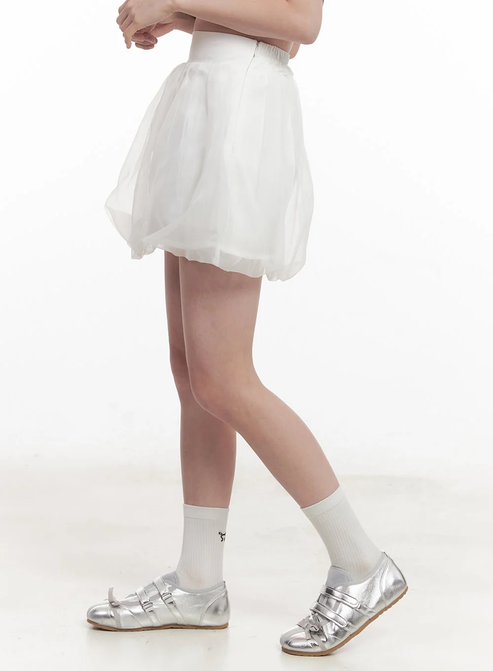Sheer Cloud Bubble Mini Skirt IY513 - Image 10