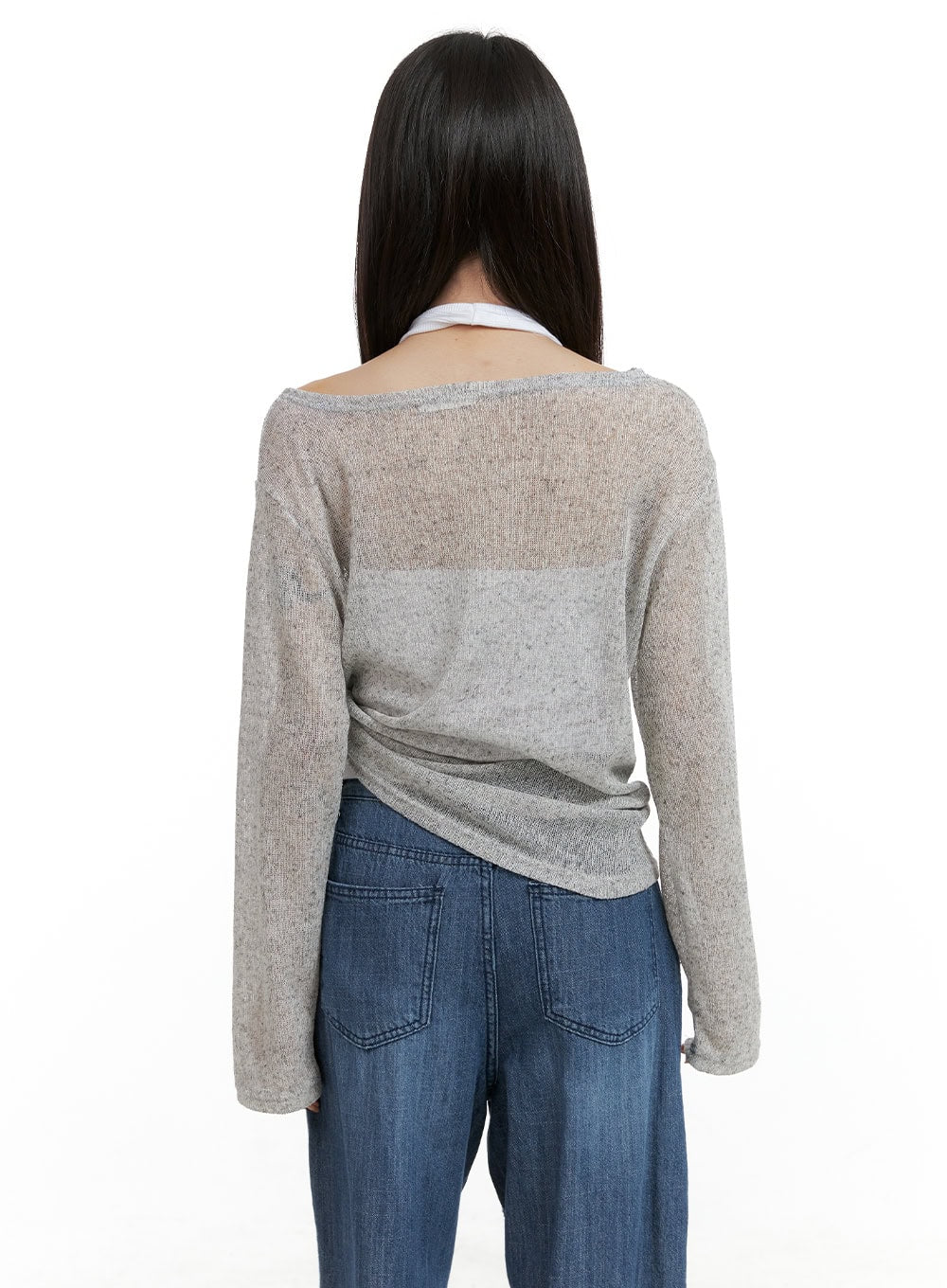 Sheer Elegance Long Sleeve Top CL425 - Image 6
