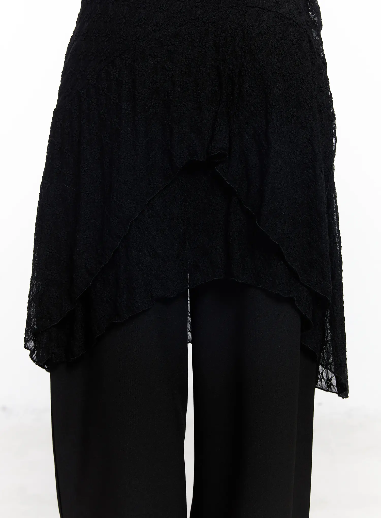 Sheer Floral Wrap Midi Skirt CJ526 - Image 8