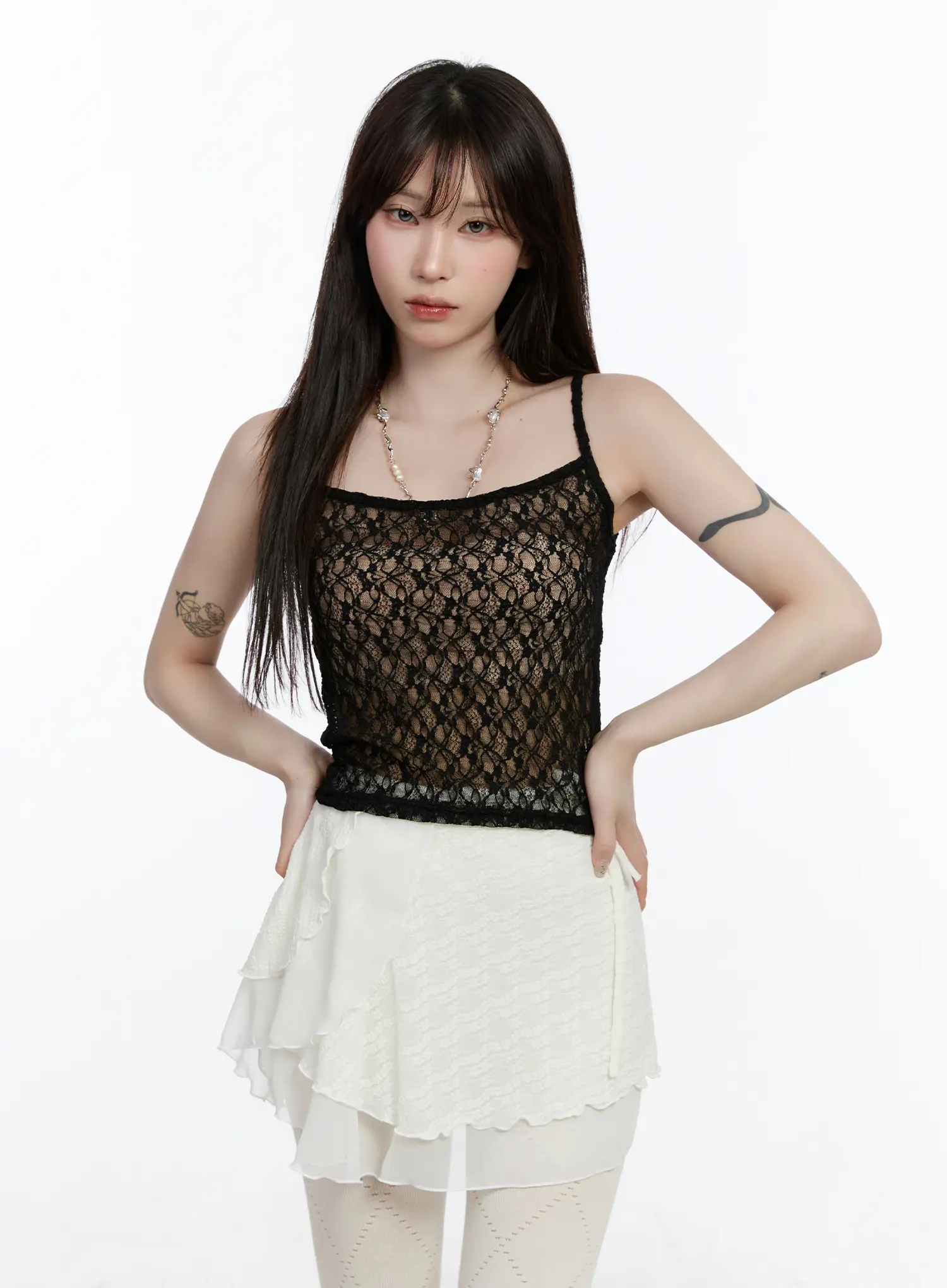 Sheer Lace Cami Top CA503 - Image 11