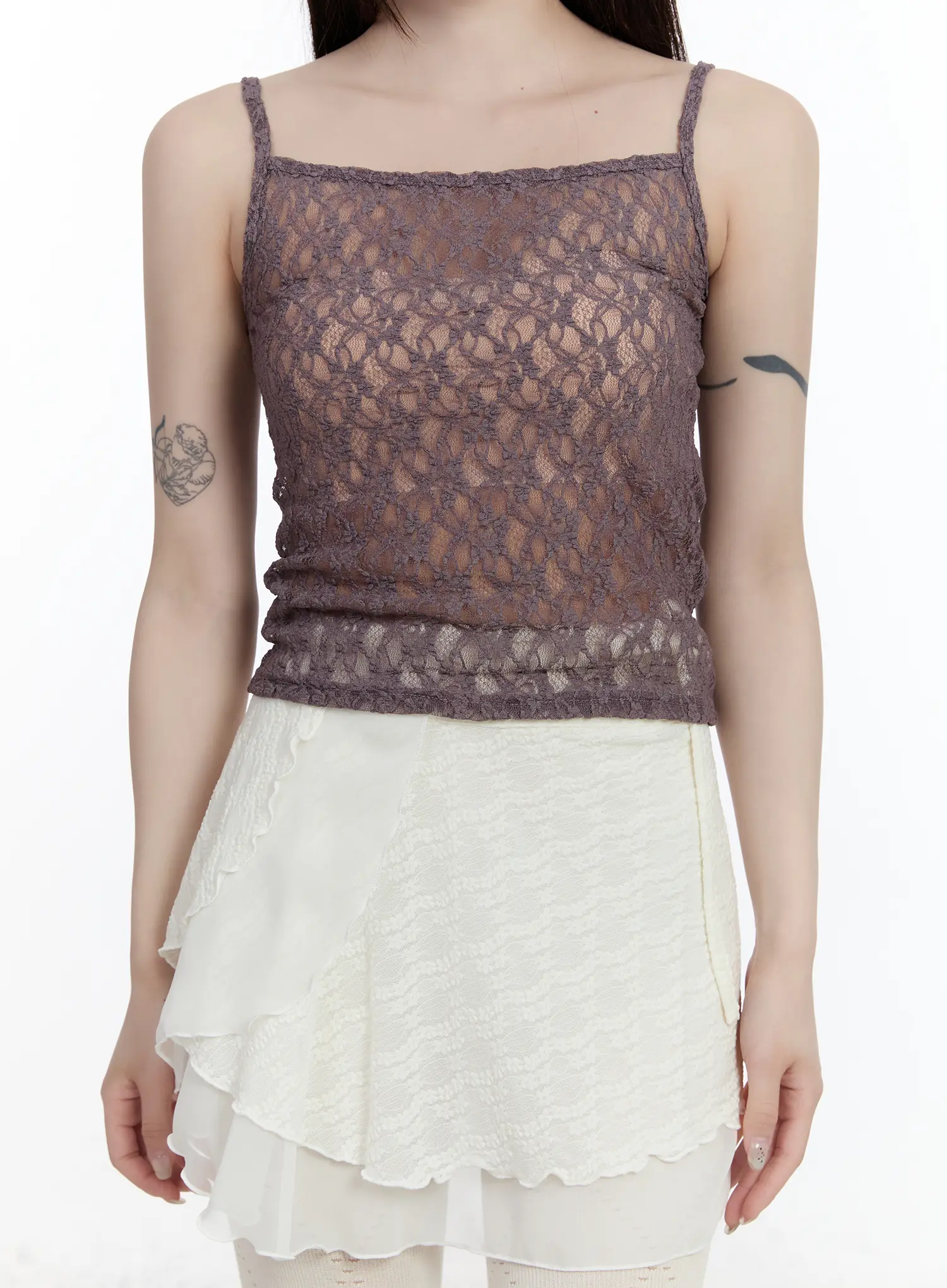 Sheer Lace Cami Top CA503 - Image 9