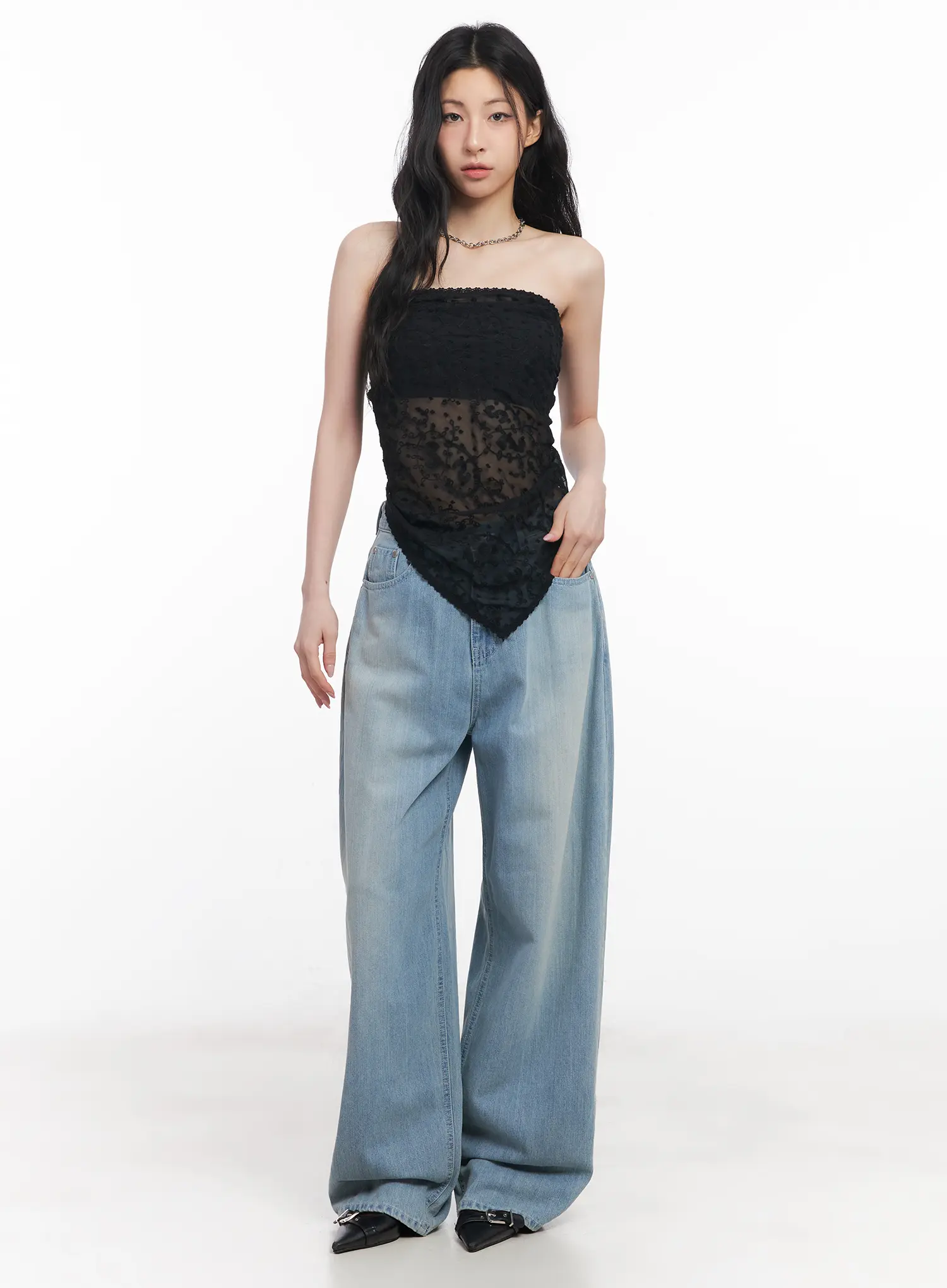 Sheer Lace Tube Top CU511 - Image 4