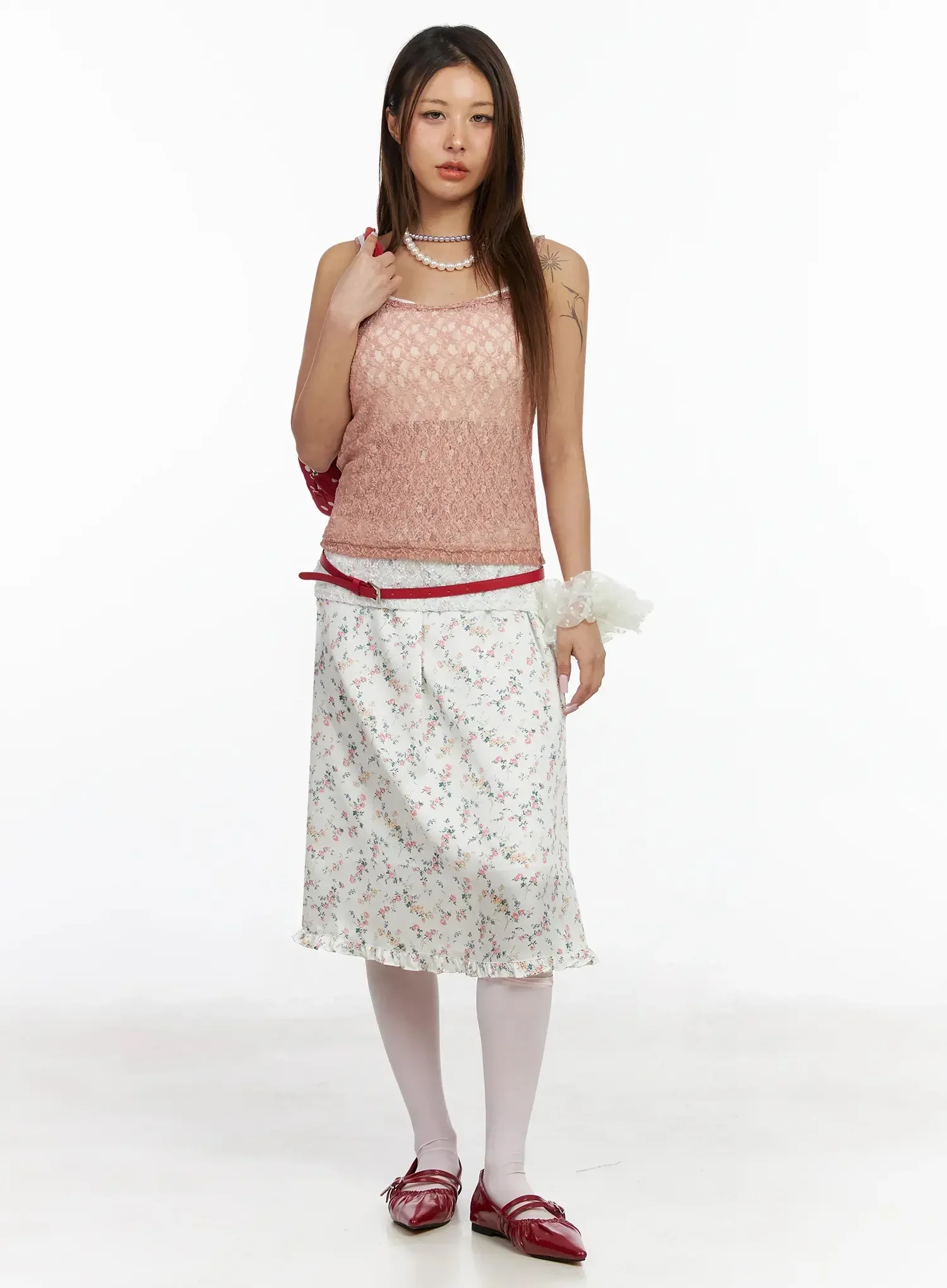 Sheer Laced Cami Top IA527 - Image 11