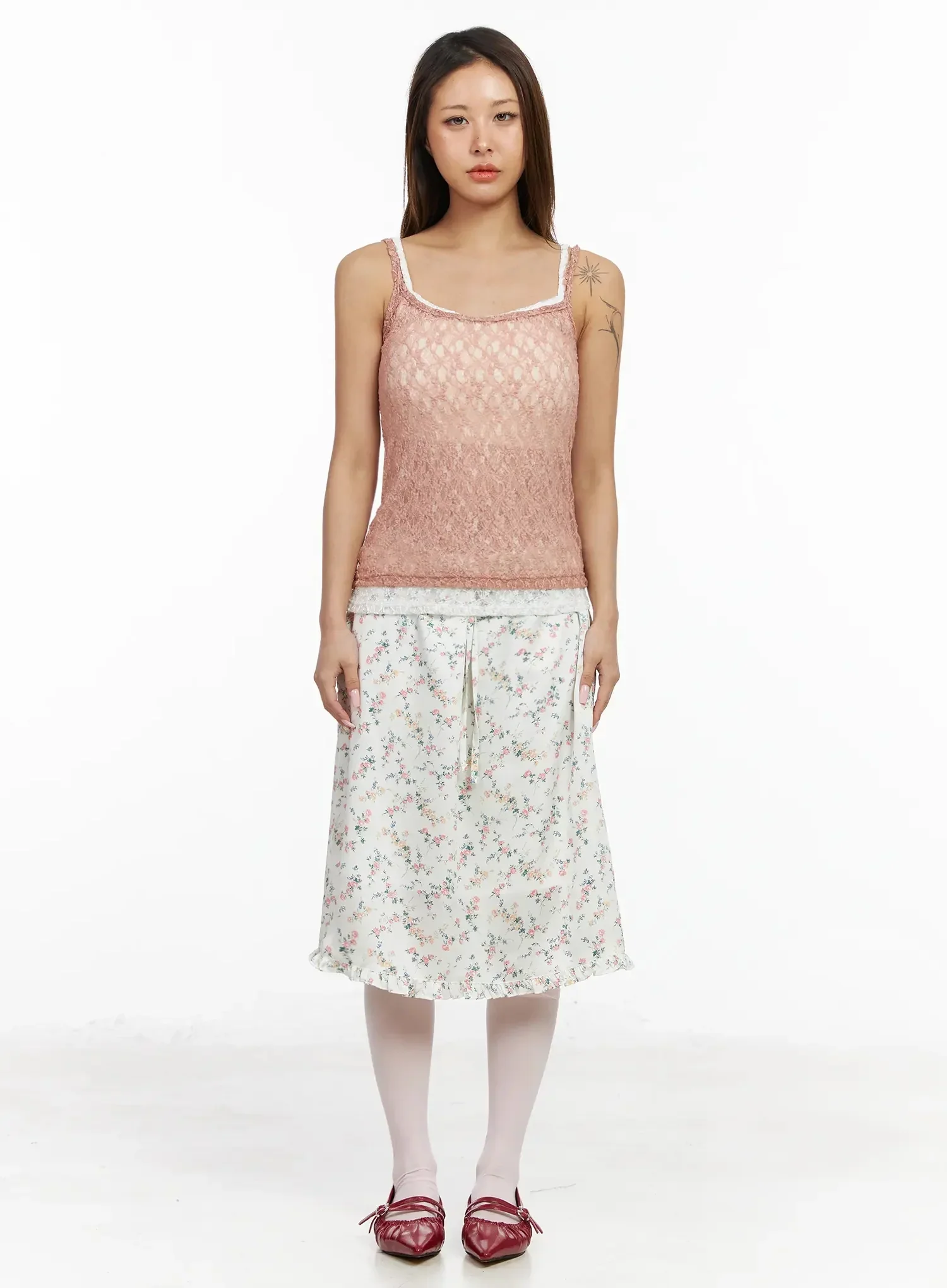 Sheer Laced Cami Top IA527 - Image 8