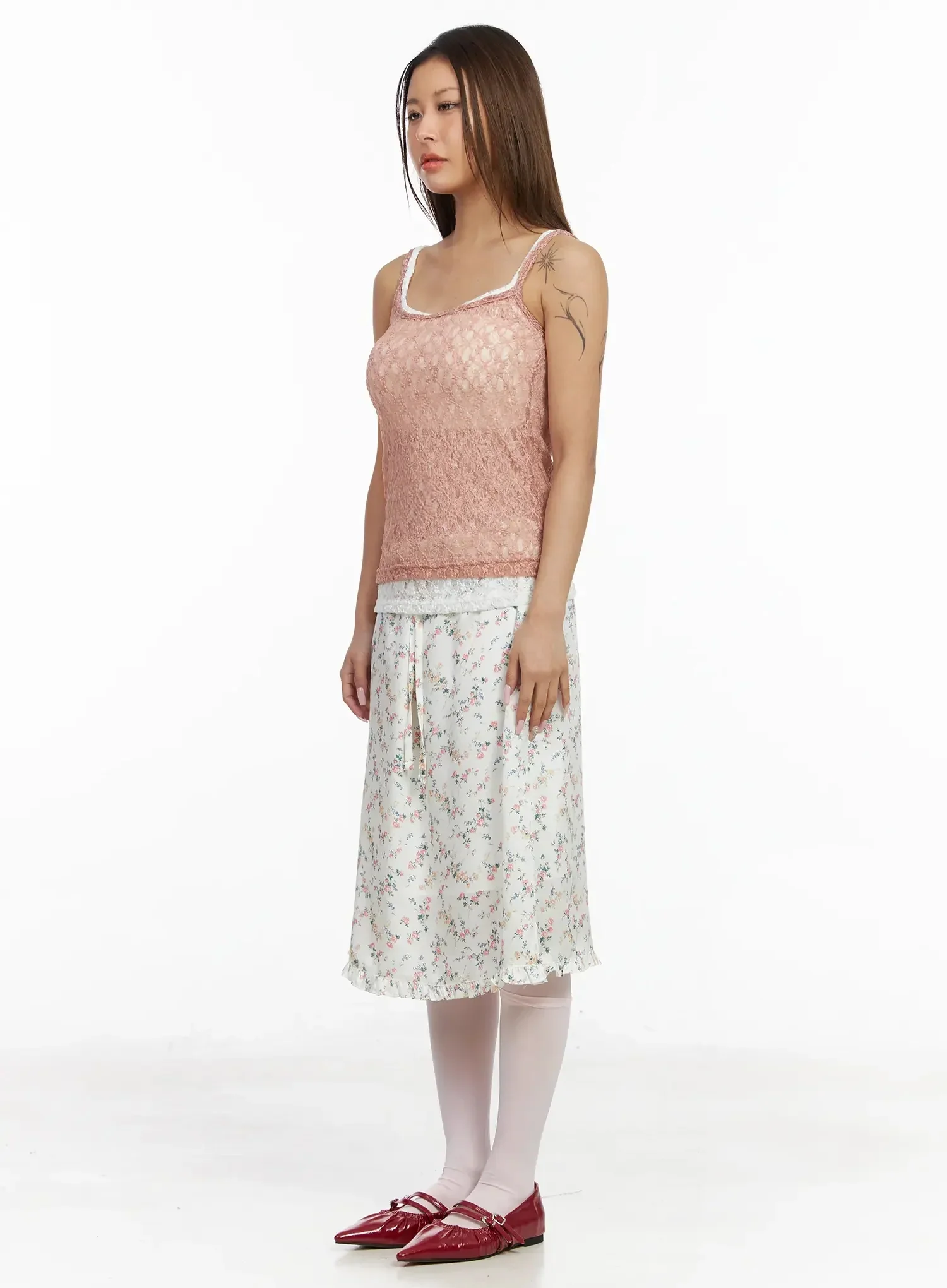 Sheer Laced Cami Top IA527 - Image 9