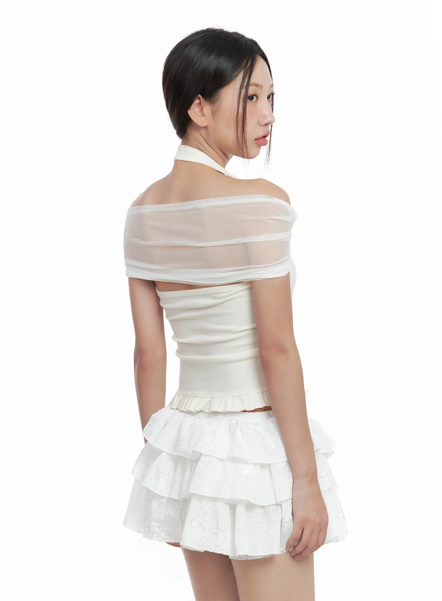 Sheer Layered Halter Tank CL509 - Image 10