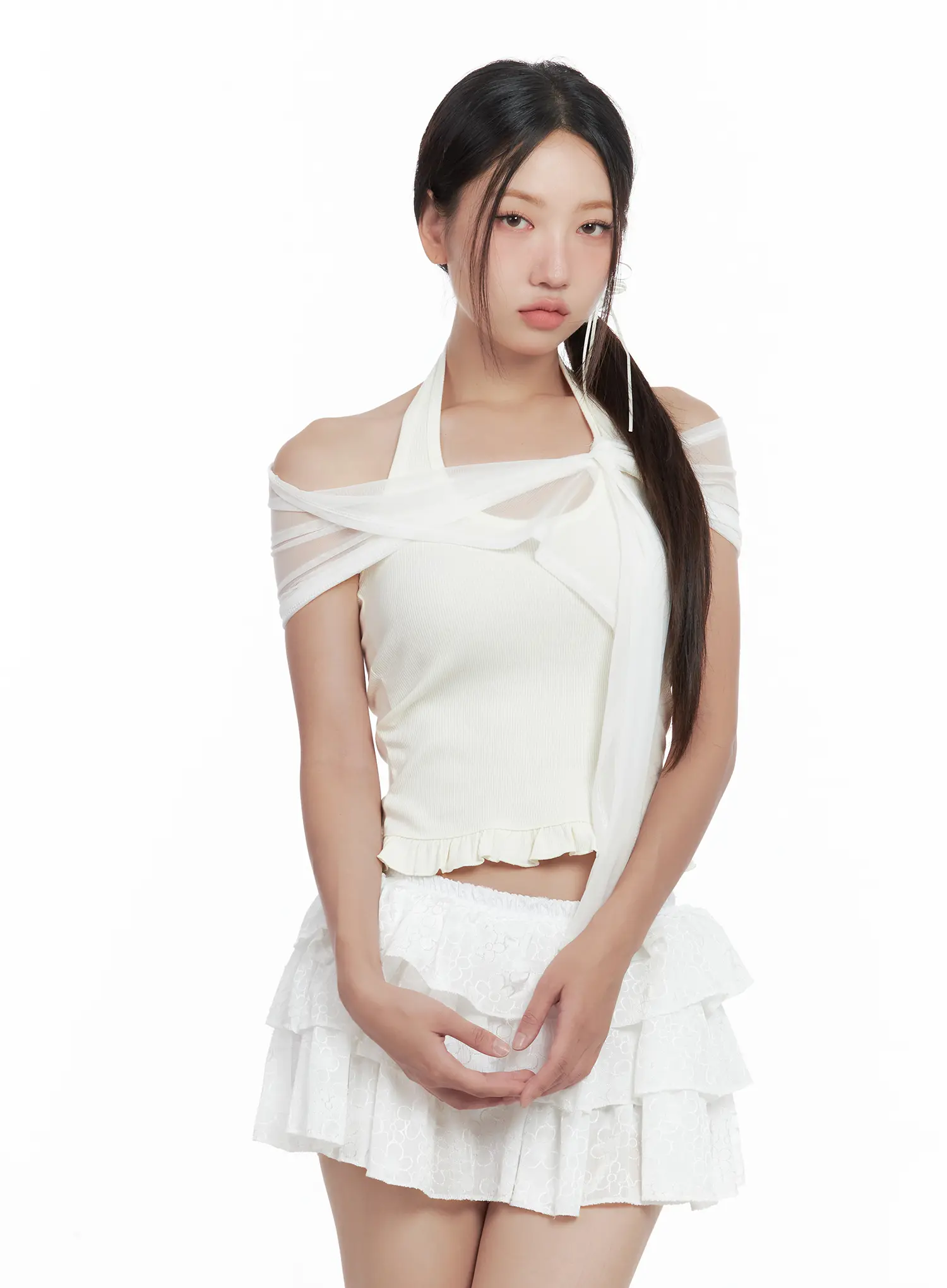 Sheer Layered Halter Tank CL509 - Image 12