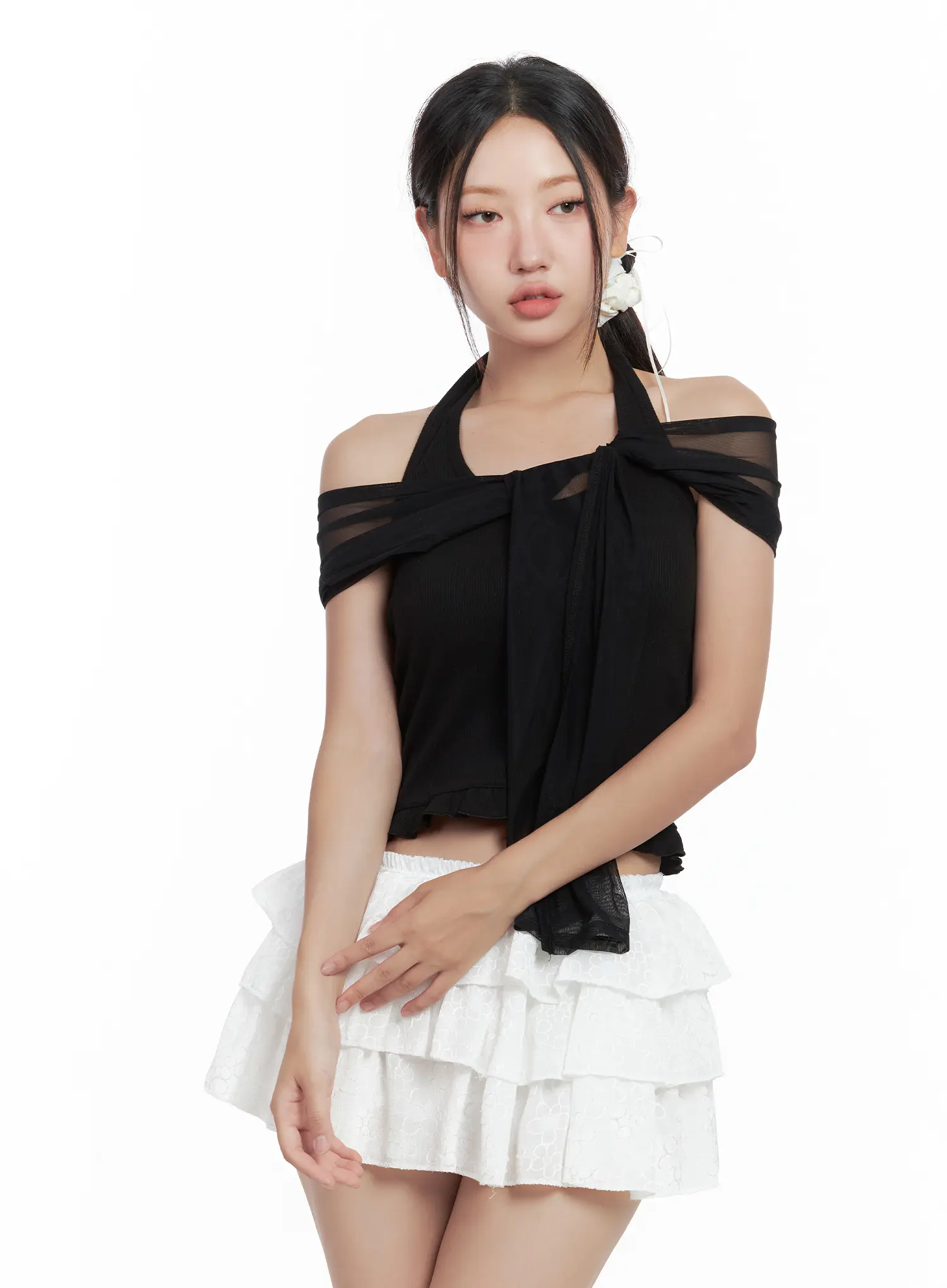 Sheer Layered Halter Tank CL509 - Image 14
