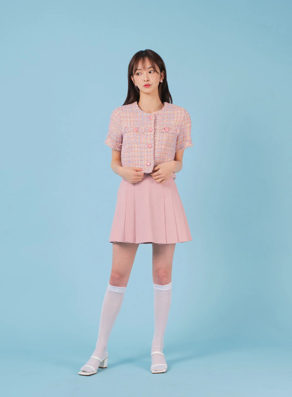 Sheer Mesh Under-knee Socks BA07 - Image 28