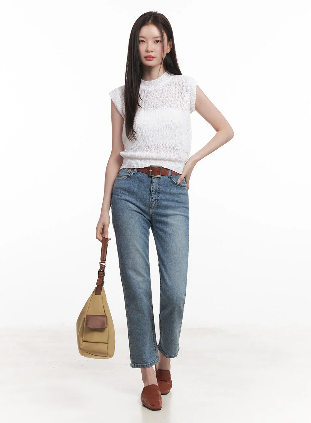 Sheer Mock-Neck Knit Top IY508 - Image 6