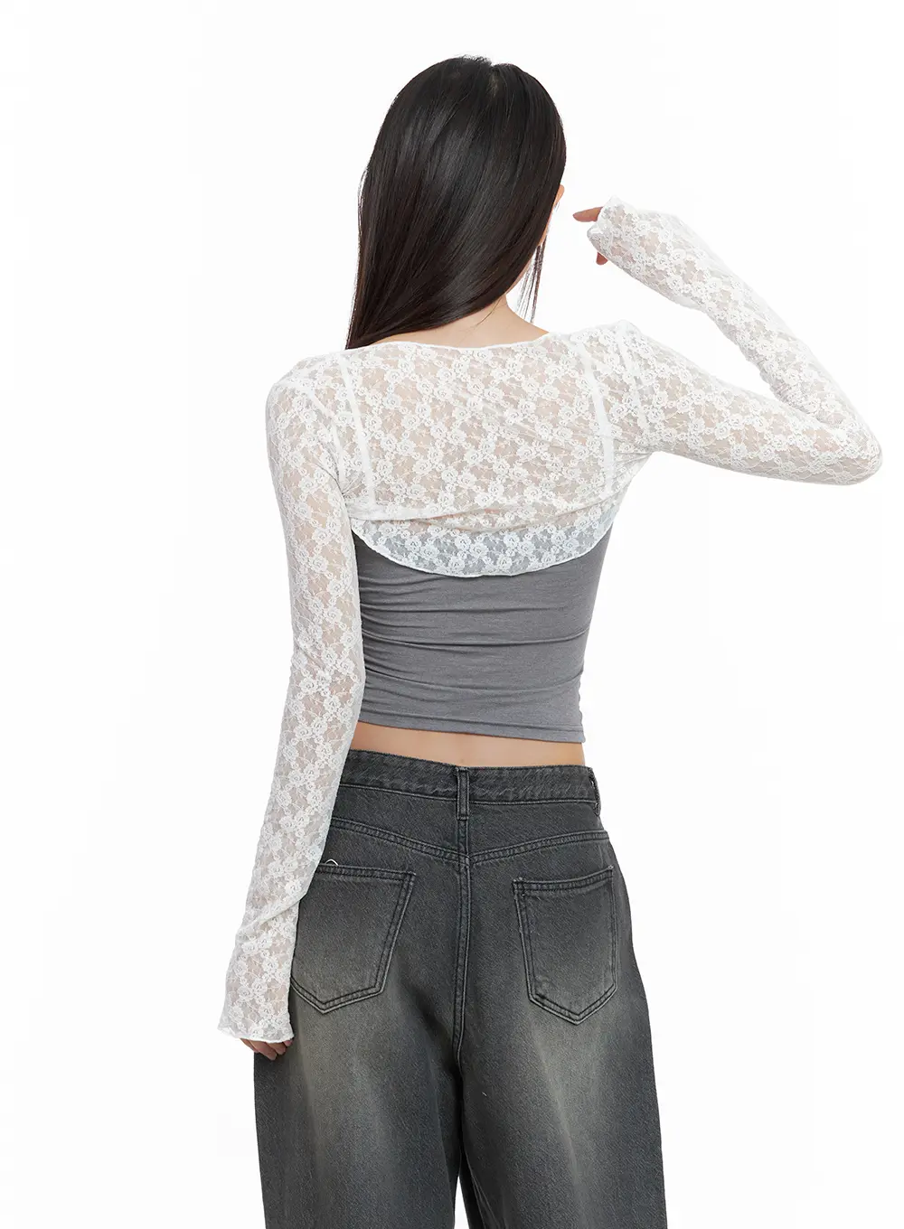 Sheer Rose Bolero Cardigan CL508 - Image 5