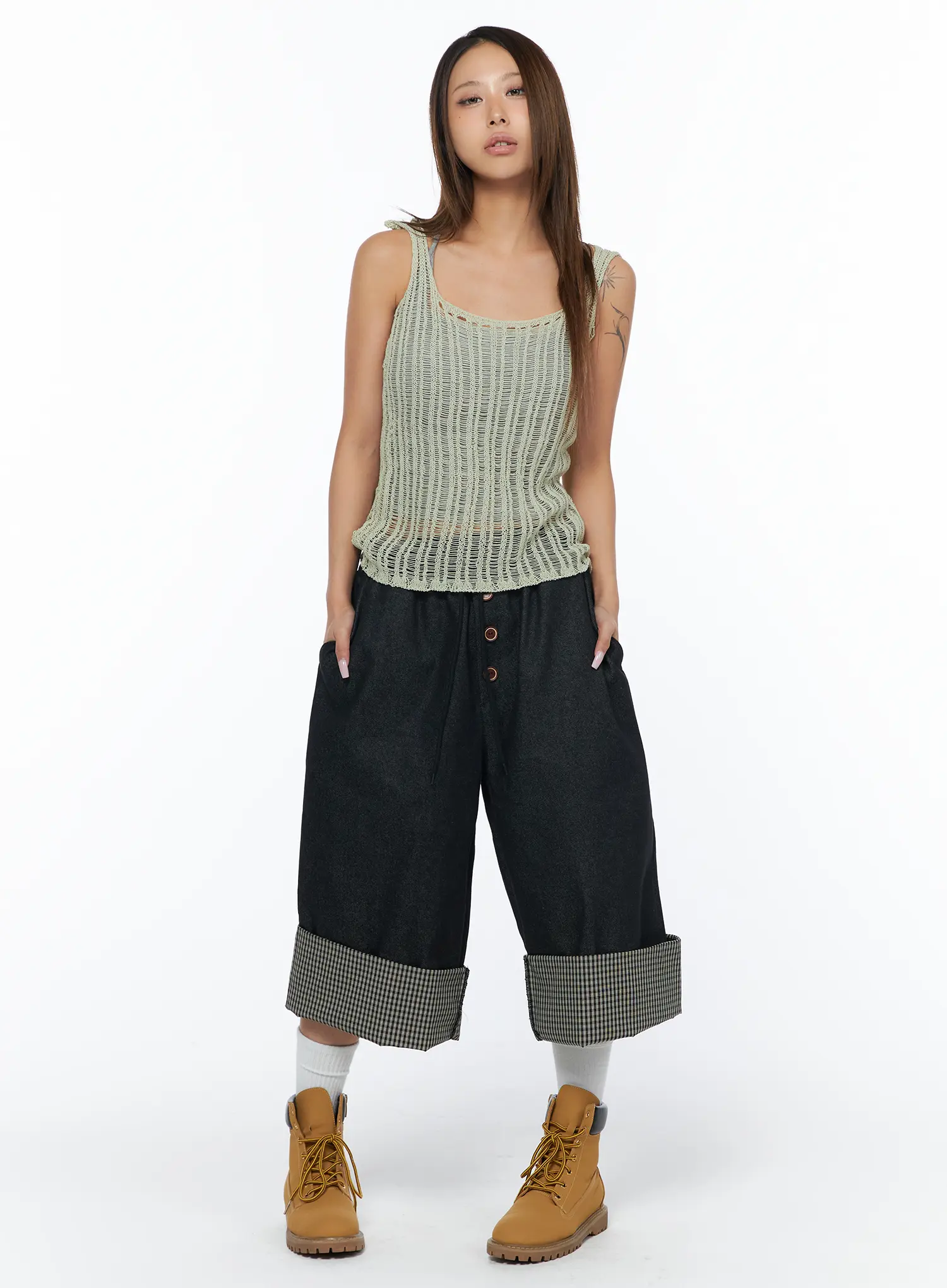 Sheer Summer Knit Sleeveless Top CA517 - Image 3