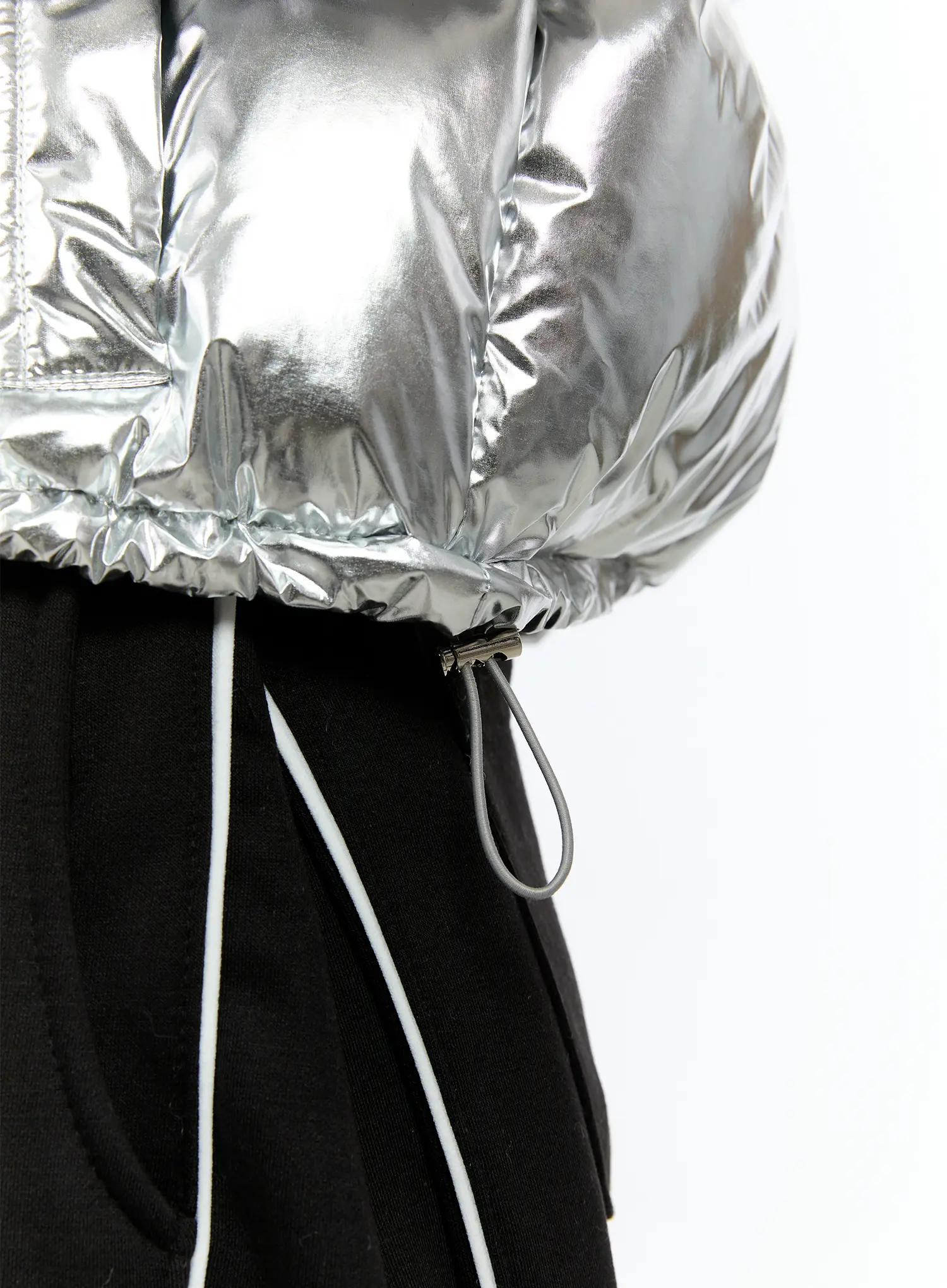 Shiny Hooded Puffer Jacket CN517 - Image 11