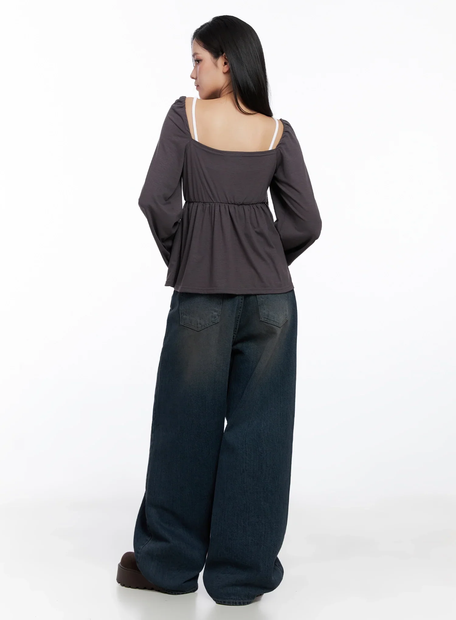Shirred Flowy Buttoned Long Sleeve IS525 - Image 10