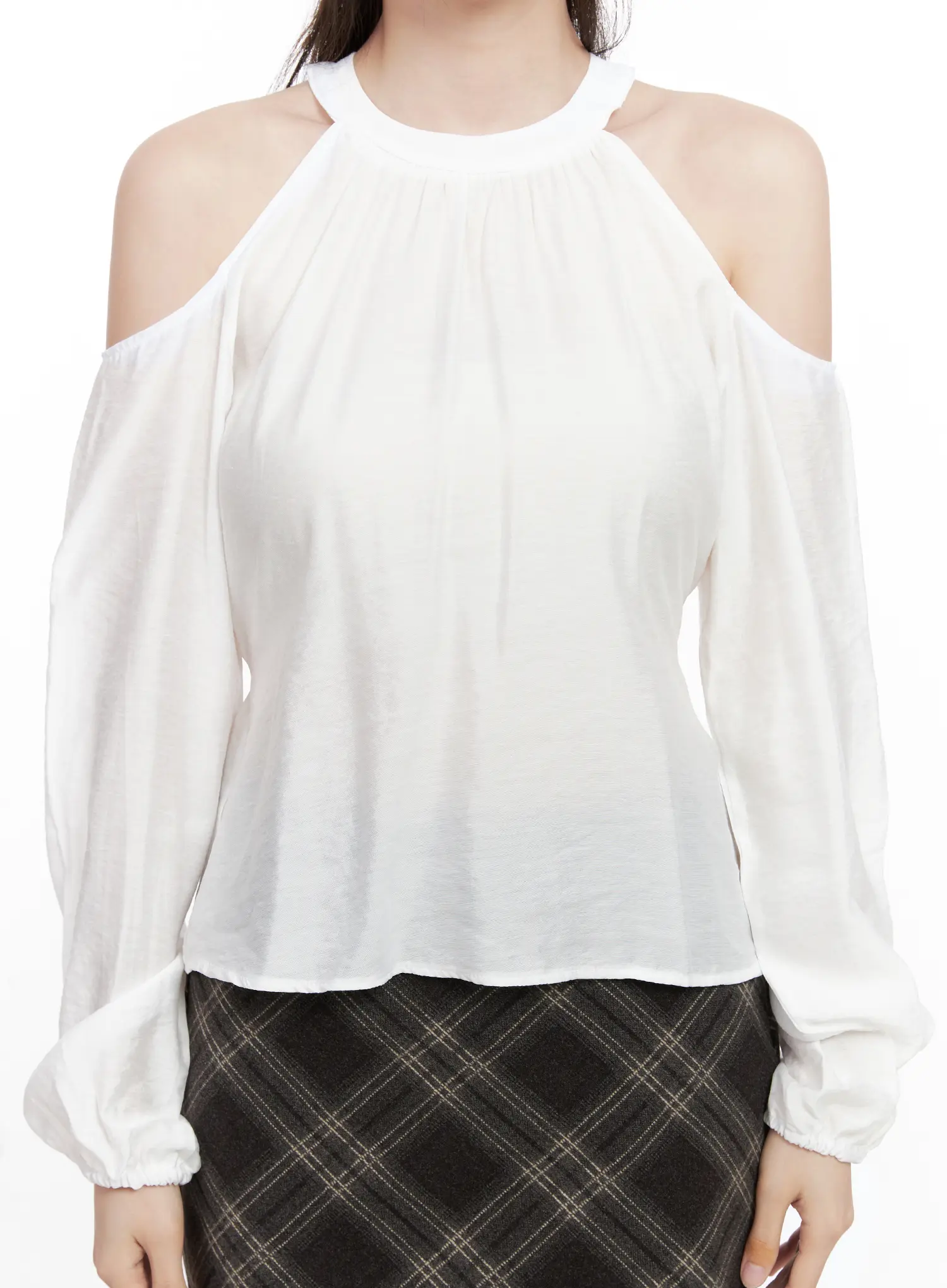 Shirred Halter Neck Blouse CN504 - Image 3