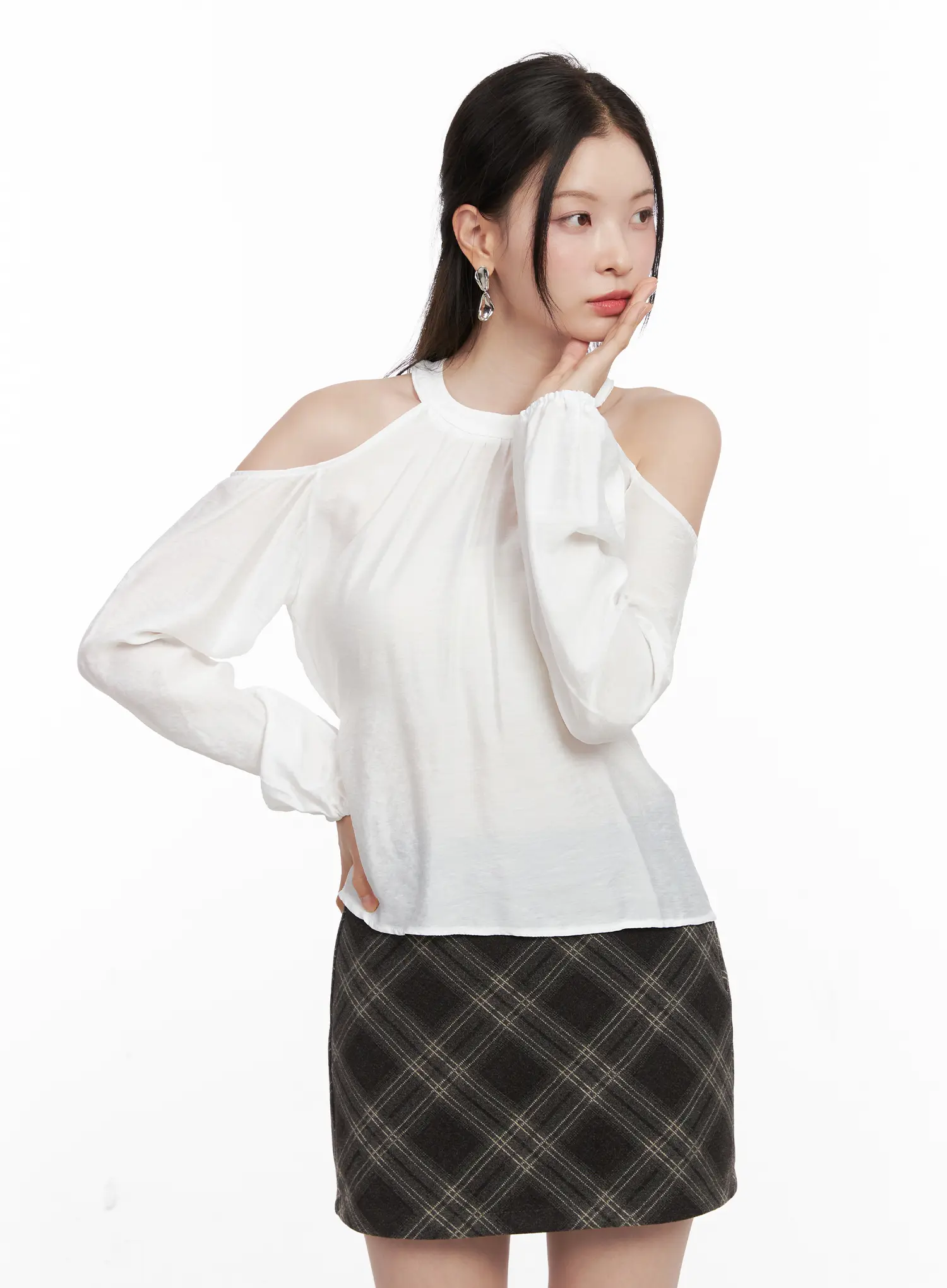 Shirred Halter Neck Blouse CN504 - Image 4